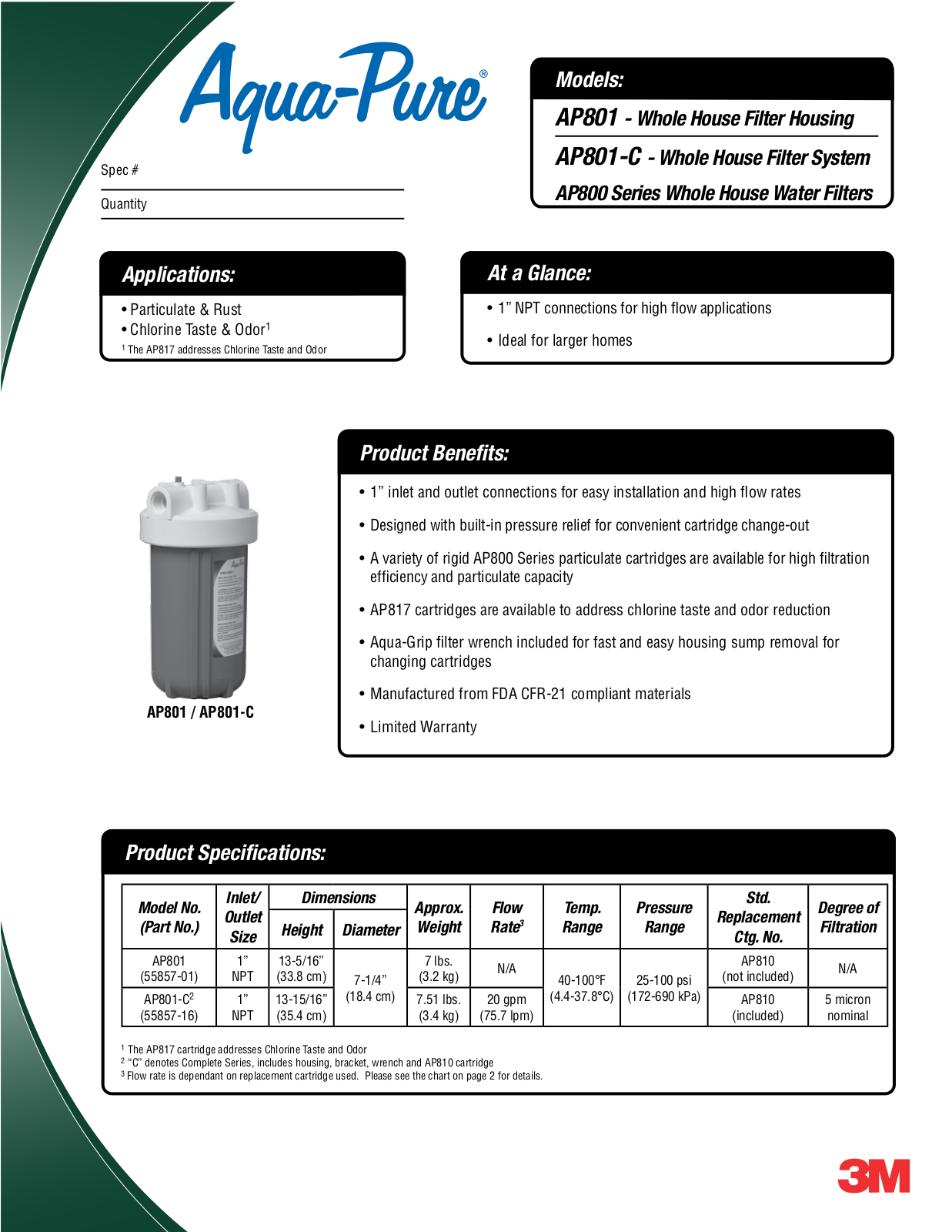 3M AP800 User Manual