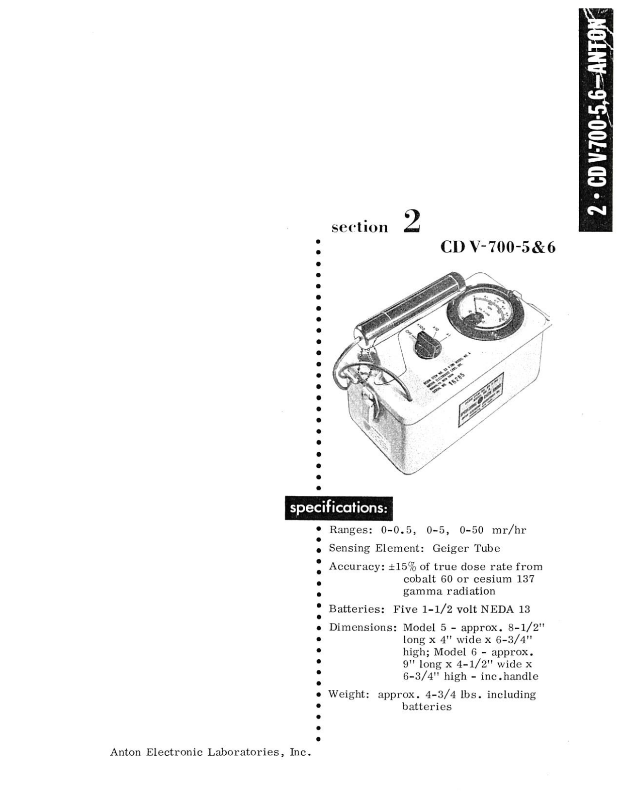 Anton CD V700-5, CD V700-6 User Manual