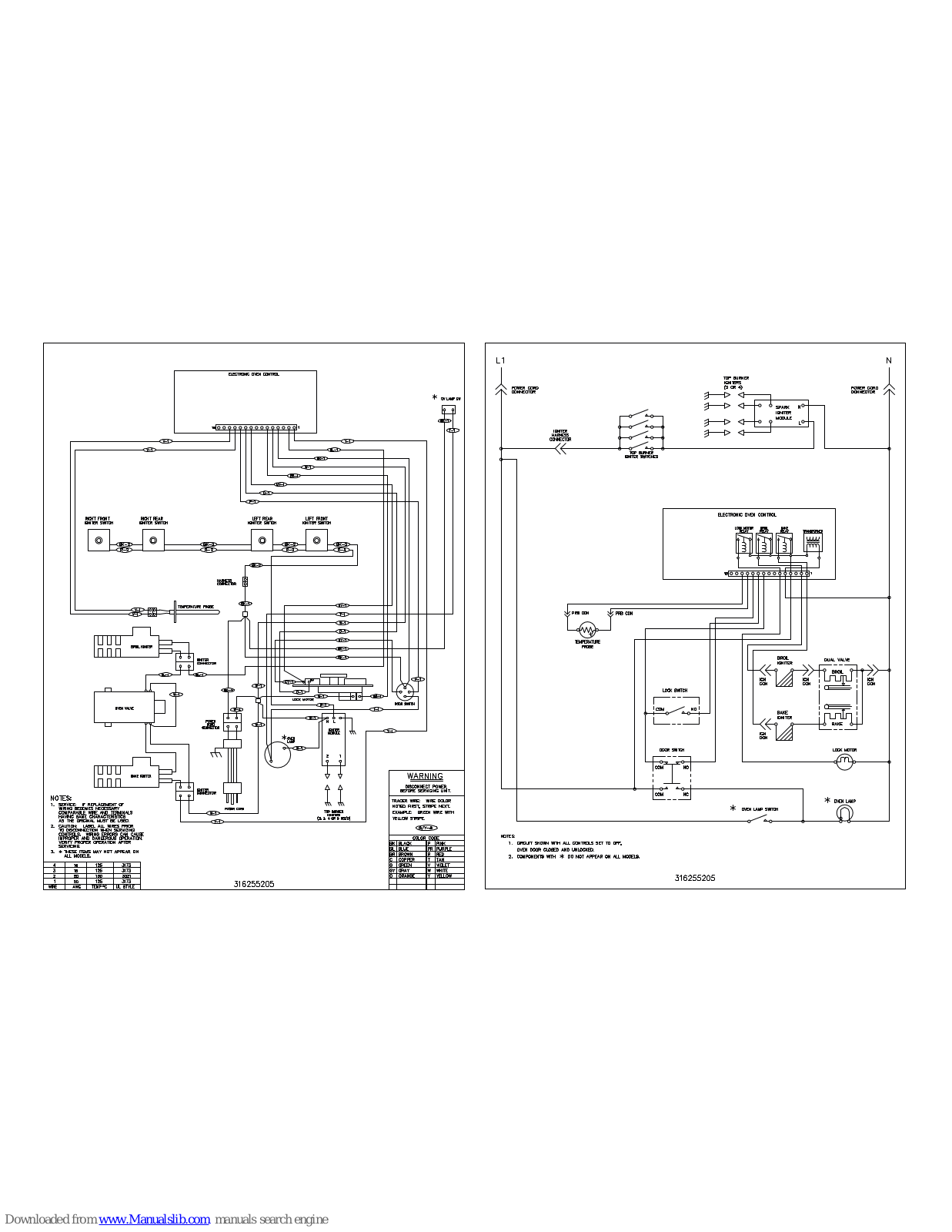 Frigidaire FGFL66ASC Wiring Diagram