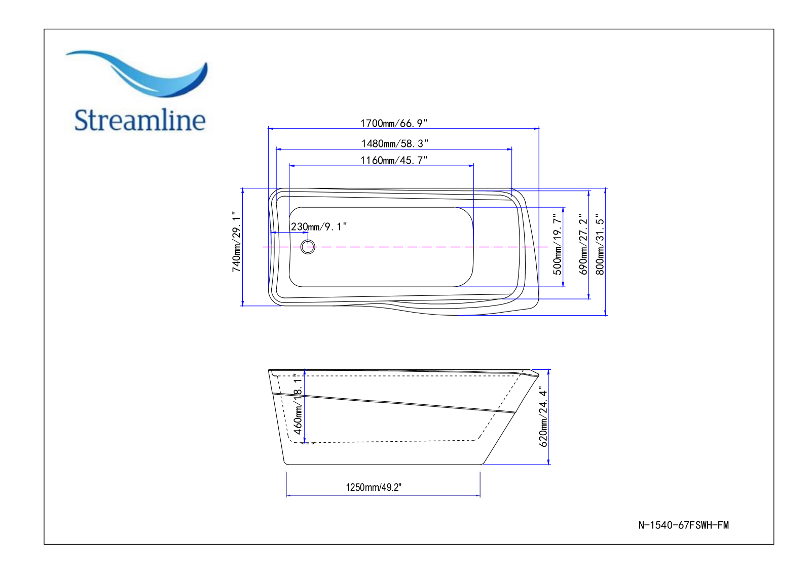 Streamline N154067FSWHFM Specifications