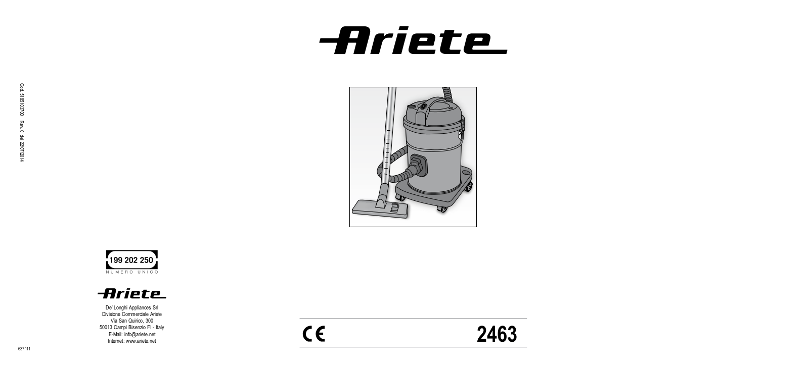 Ariete 2463 User guide - ManualMachine.com