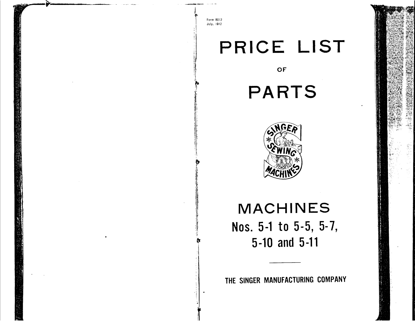 Singer 5-1, 5-10, 5-11 User Manual