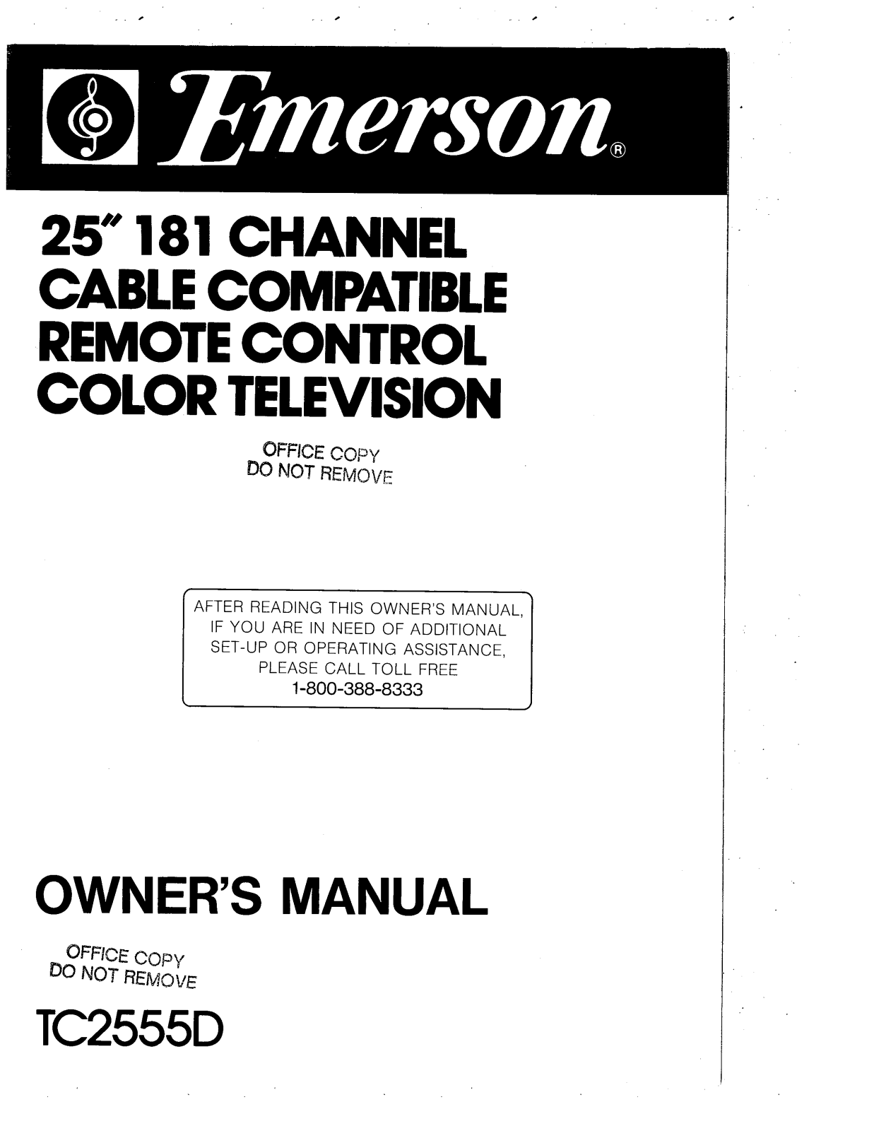 EMERSON TC2555D User Manual