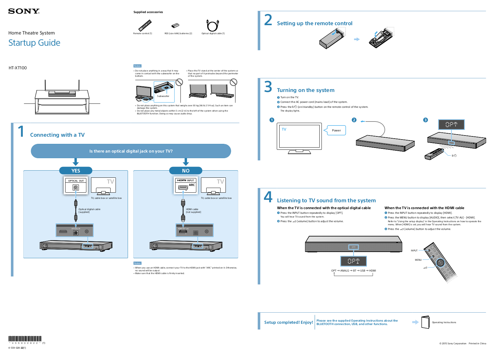 Sony HTXT100 Instruction manual