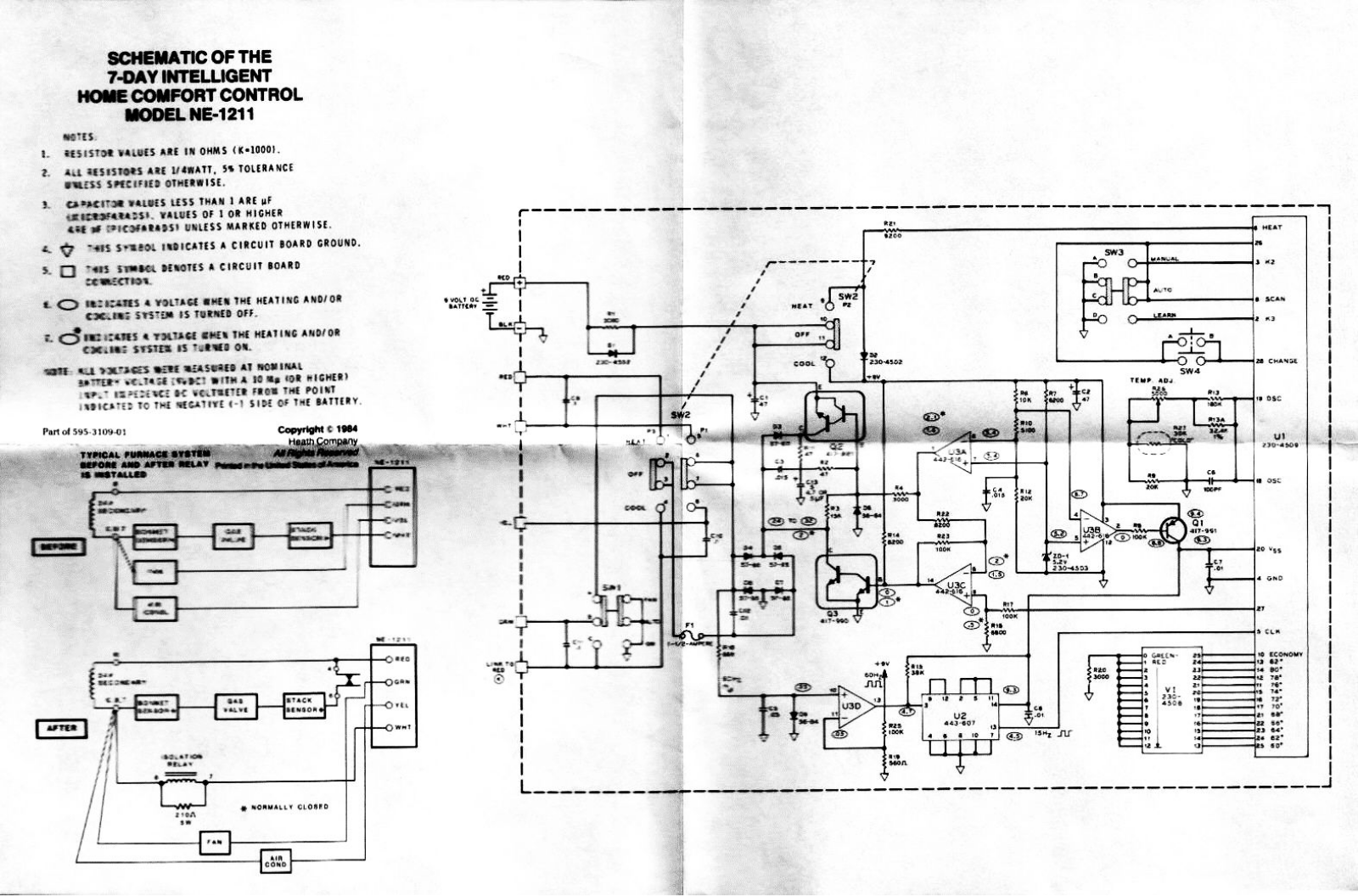 Heath Company NE-1211 Schematic