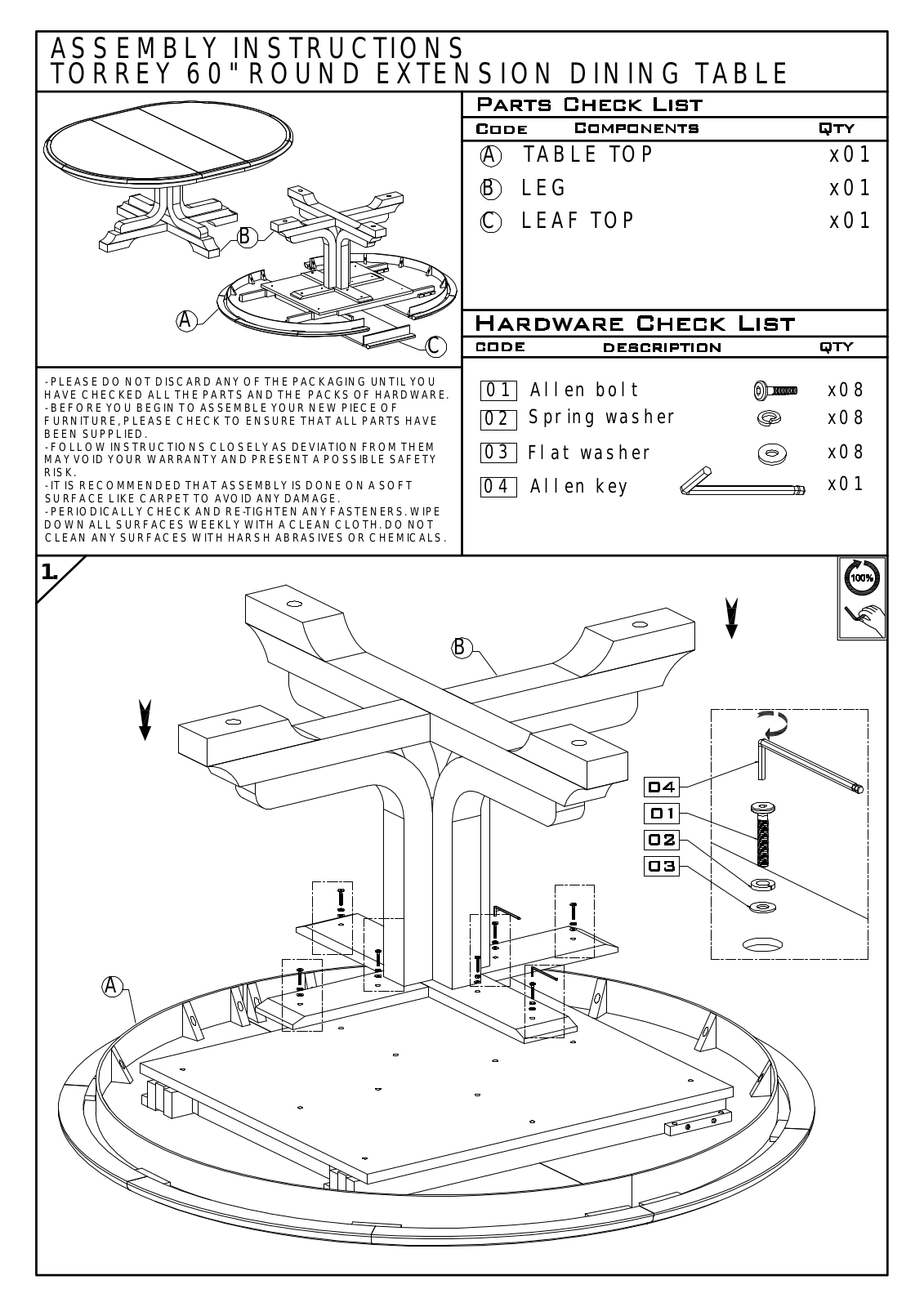 Essentials for Living 6128NG Assembly Guide