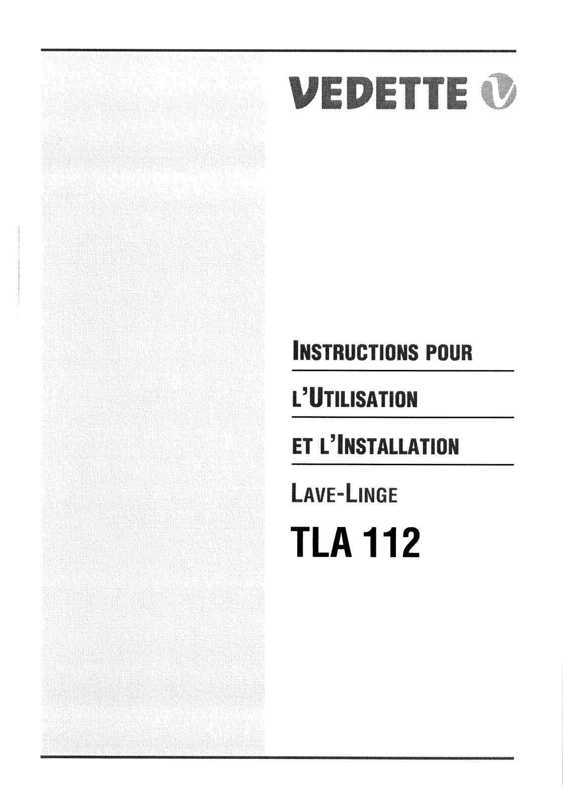 Vedette TLA112 User Manual