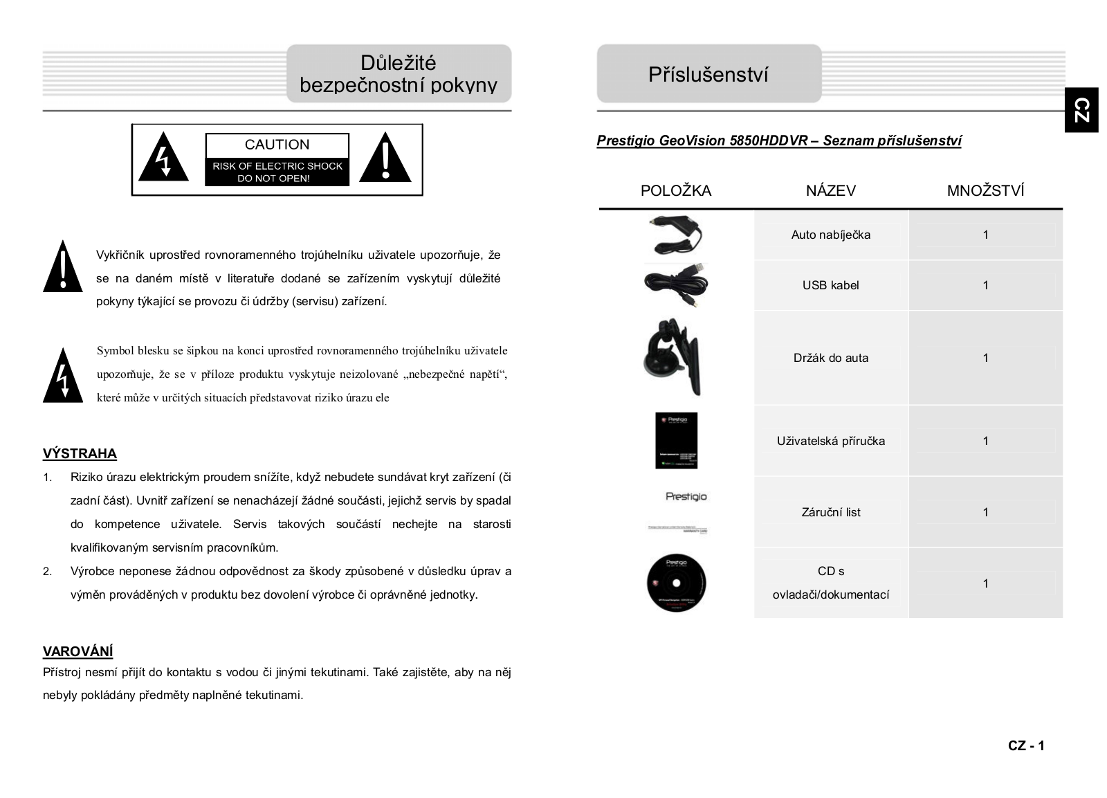 Prestigio GeoVision 5850 iGo User Manual