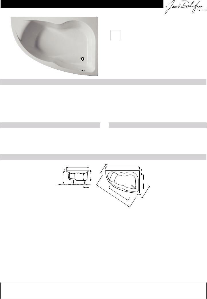 Jacob Delafon MICROMEGA DUO E60218-00 Datasheet