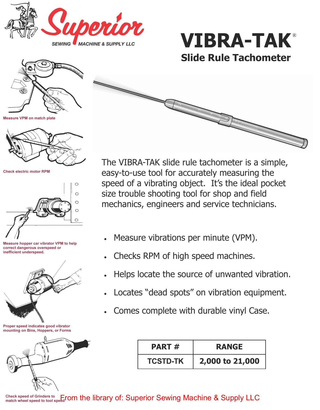 Superior TCSTD-TK User Manual - ManualMachine.com