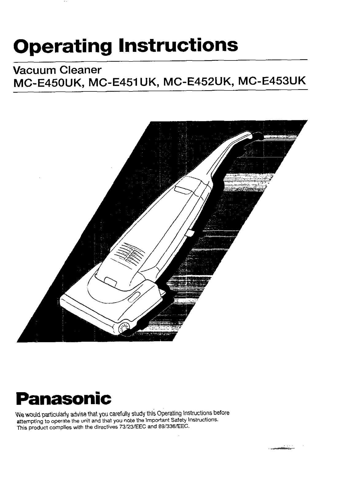 Panasonic MC-E453UK, MC-E452UK, MC-E451UK, MC-E450UK User Manual