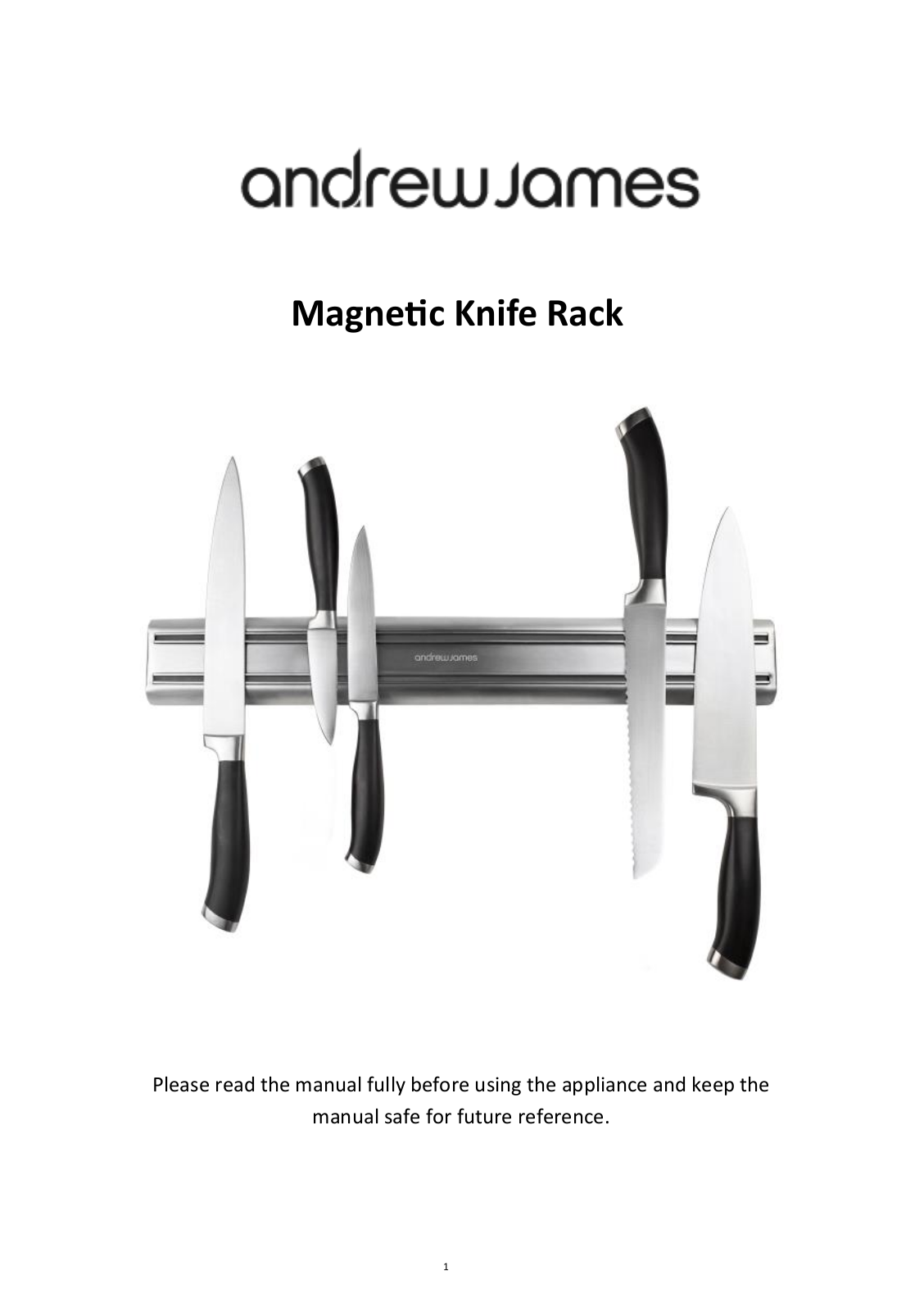 Andrew James Professional Magnetic Knife Storage Rack User Manual