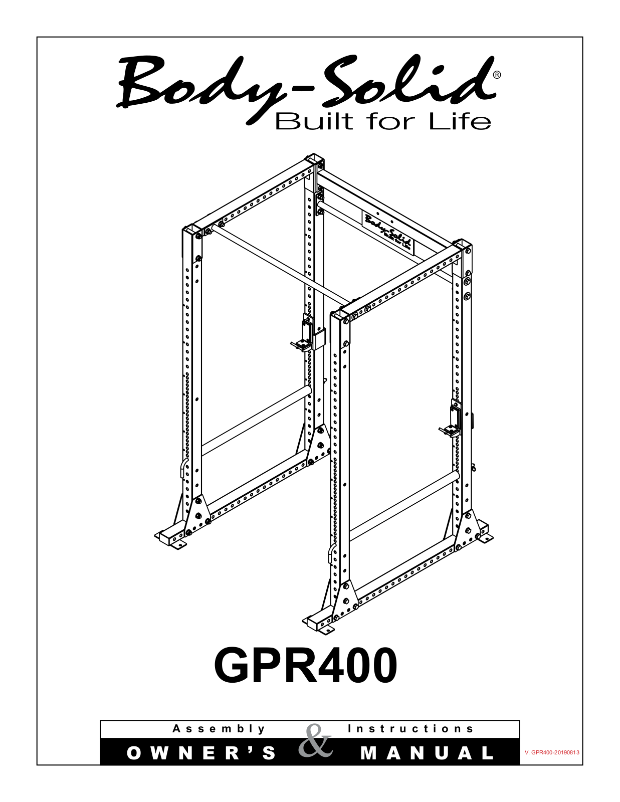 Body-Solid GPR400 Assembly Instructions