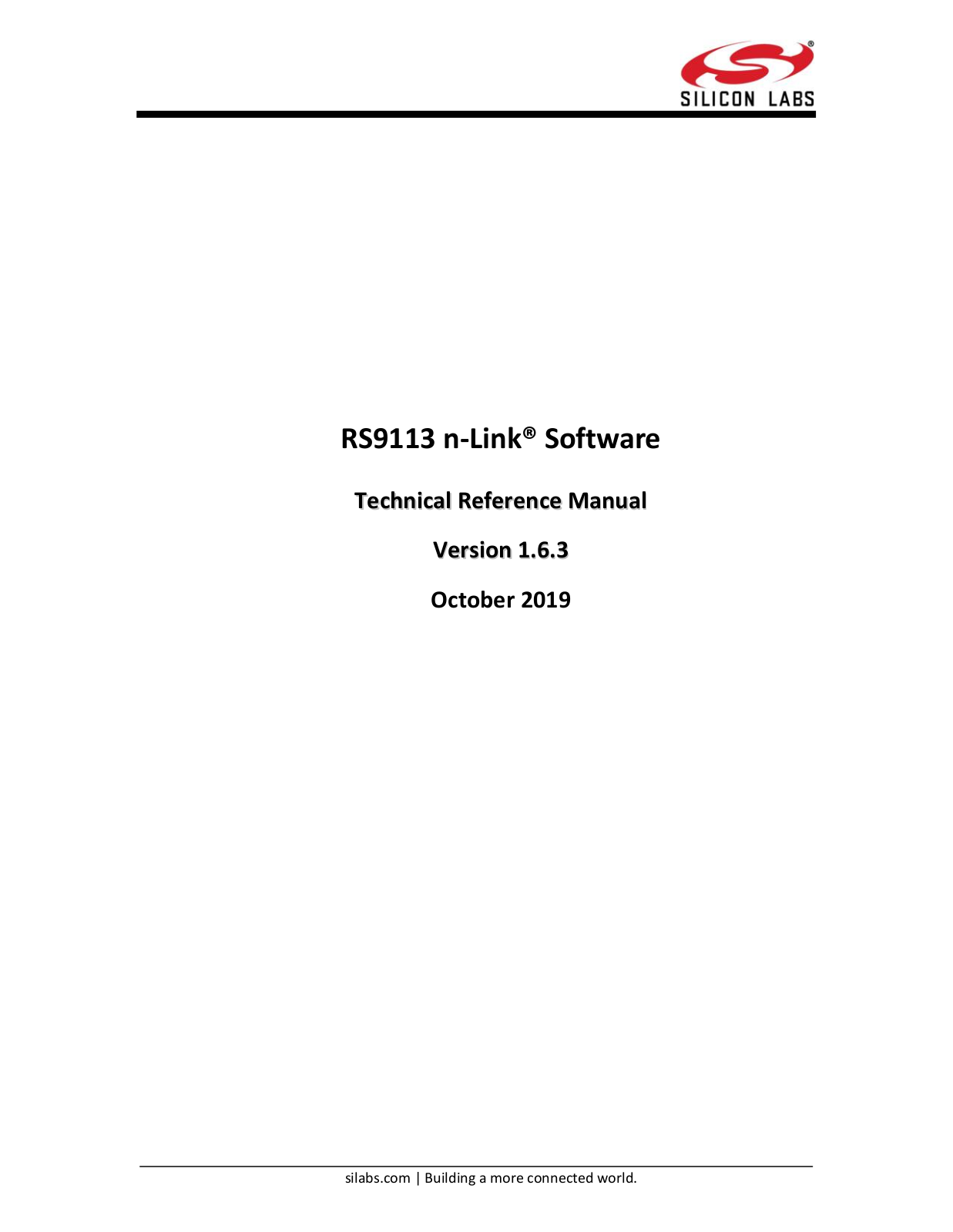 Silicon Labs RS9113 Reference Manual