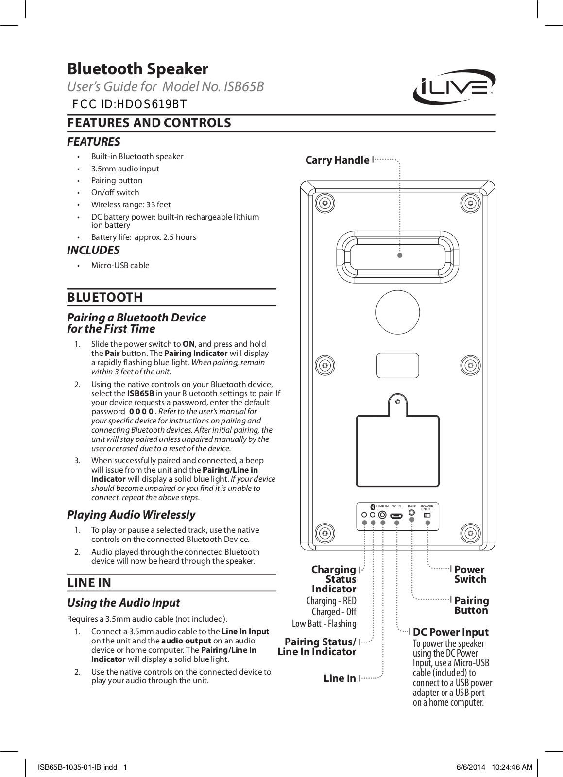 Gemlink S619BT Users Manual