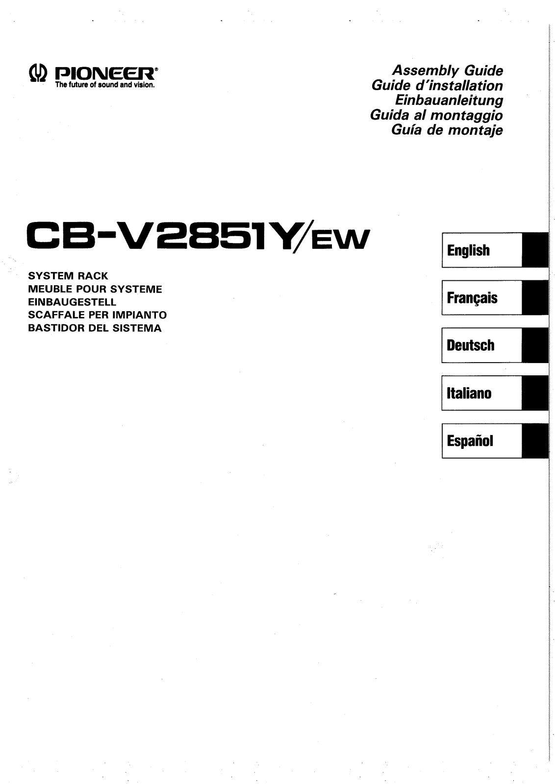 Pioneer CBV-285-LY Owners manual