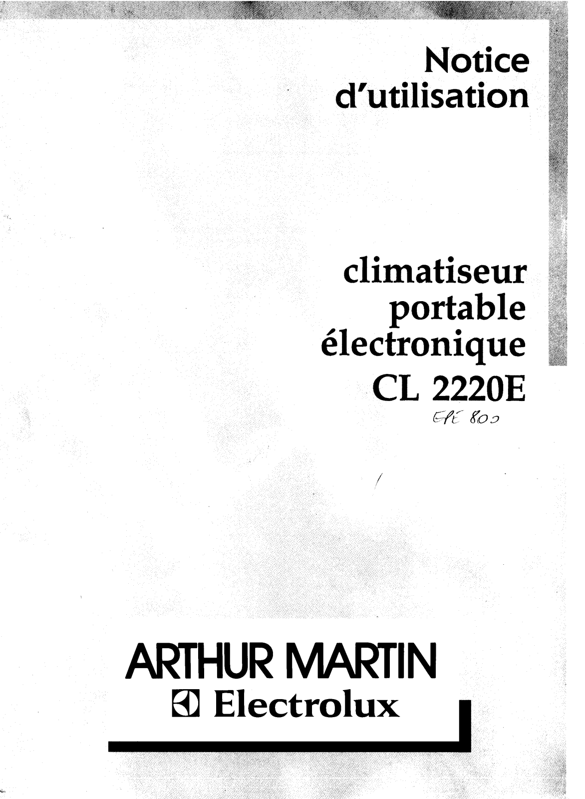 Arthur martin CL2220E User Manual