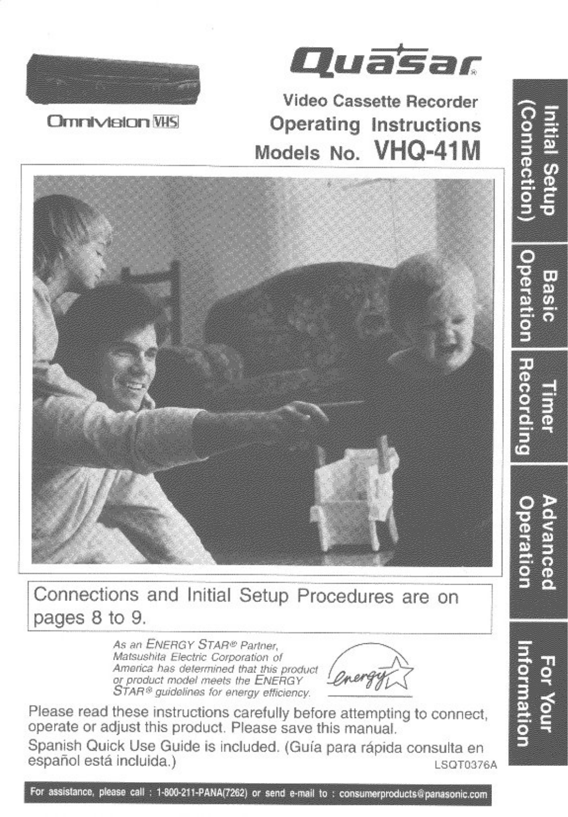 Quasar VHQ-41M Operating Instruction