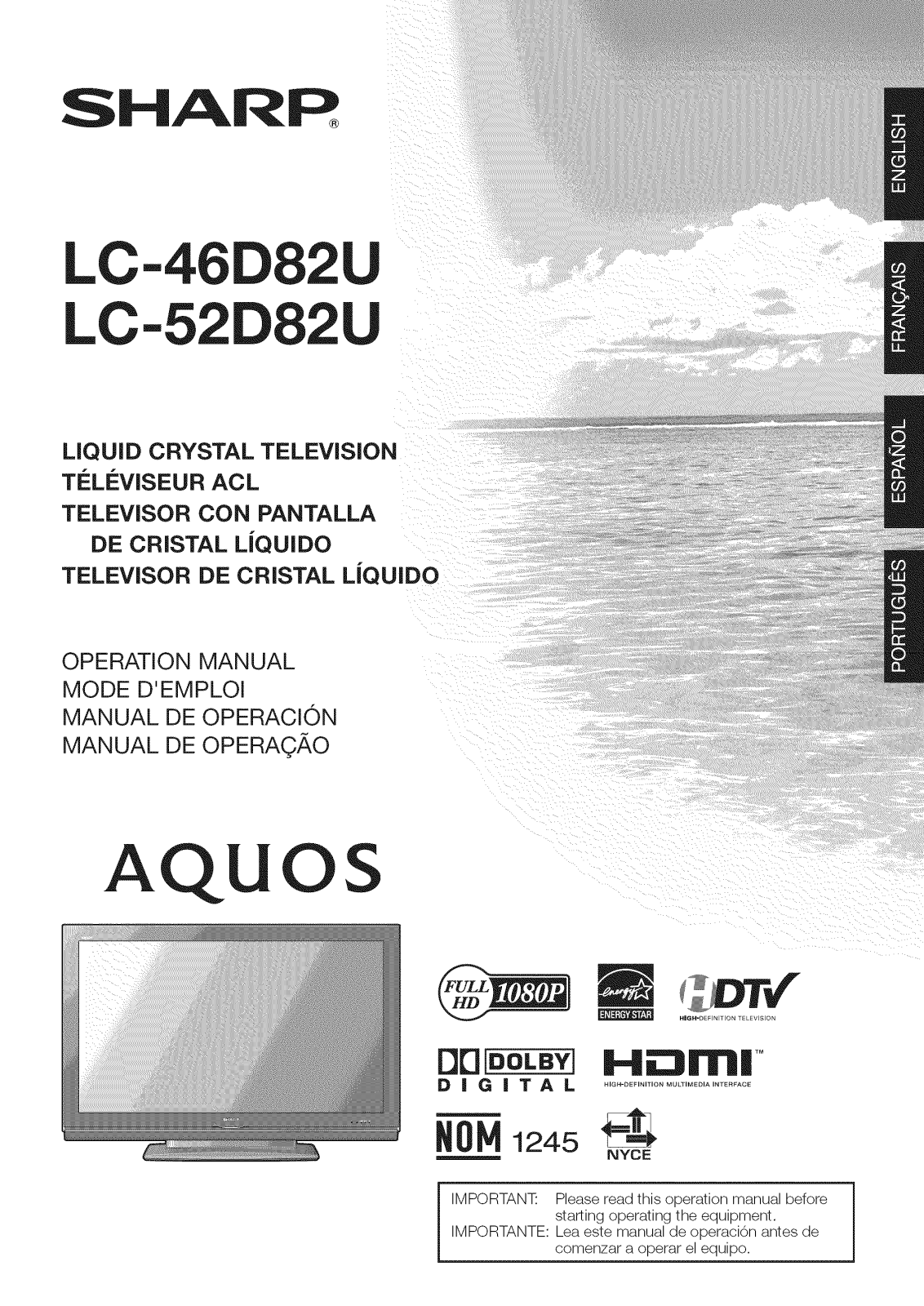 Sharp LC-52D82U Owner’s Manual - ManualMachine.com