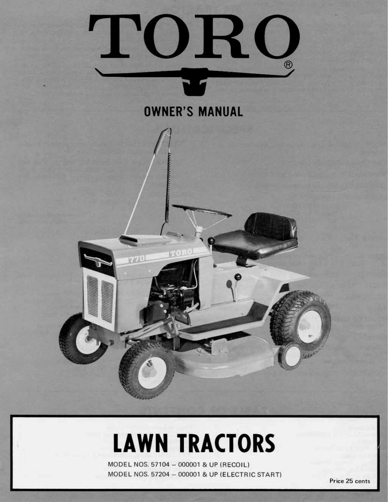 Toro 57104, 57204 Operator's Manual