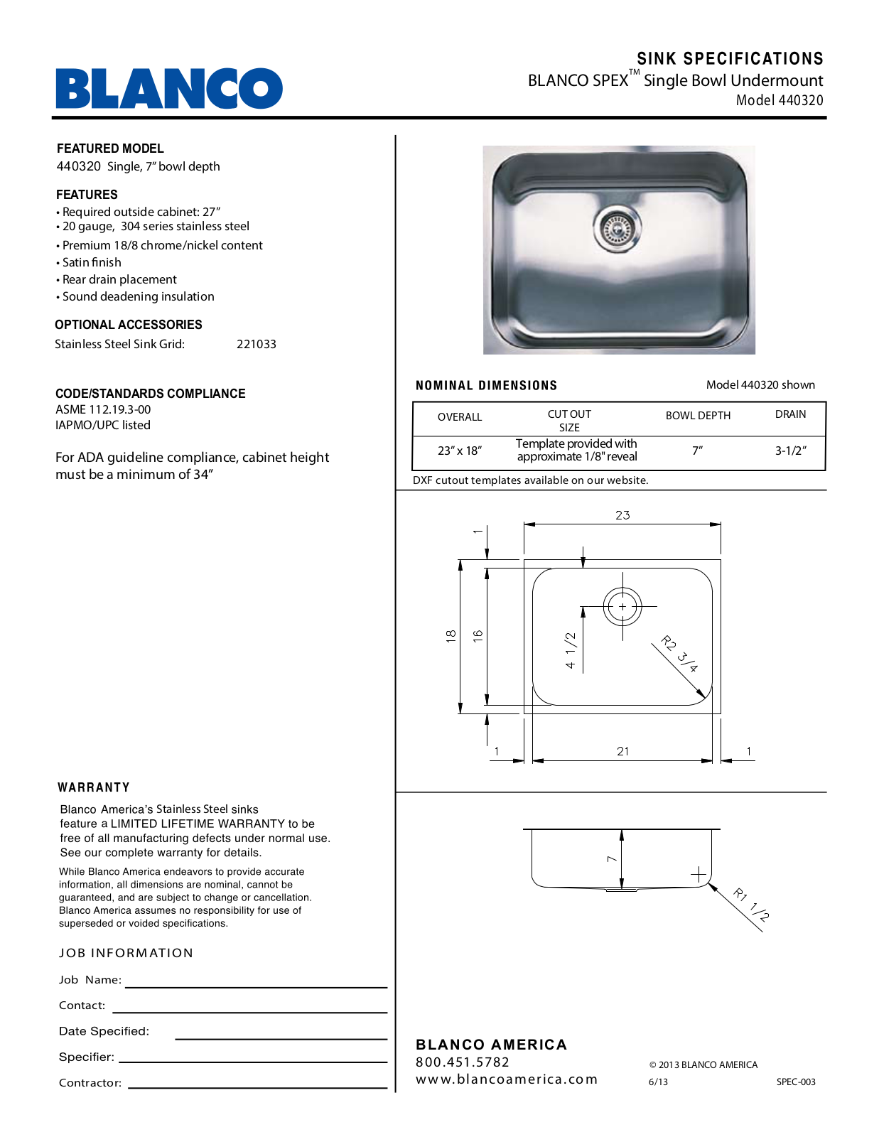 Blanco 440320 User Manual - ManualMachine.com