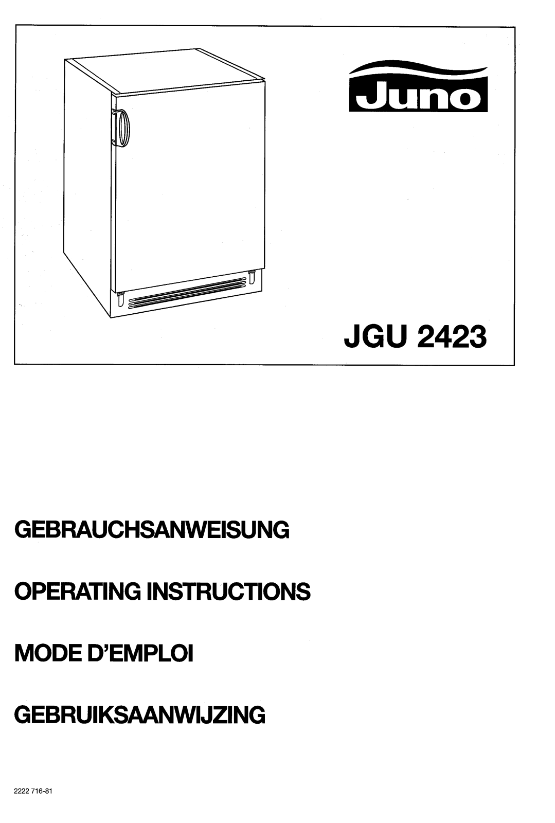 Juno JGU 2423 User Manual