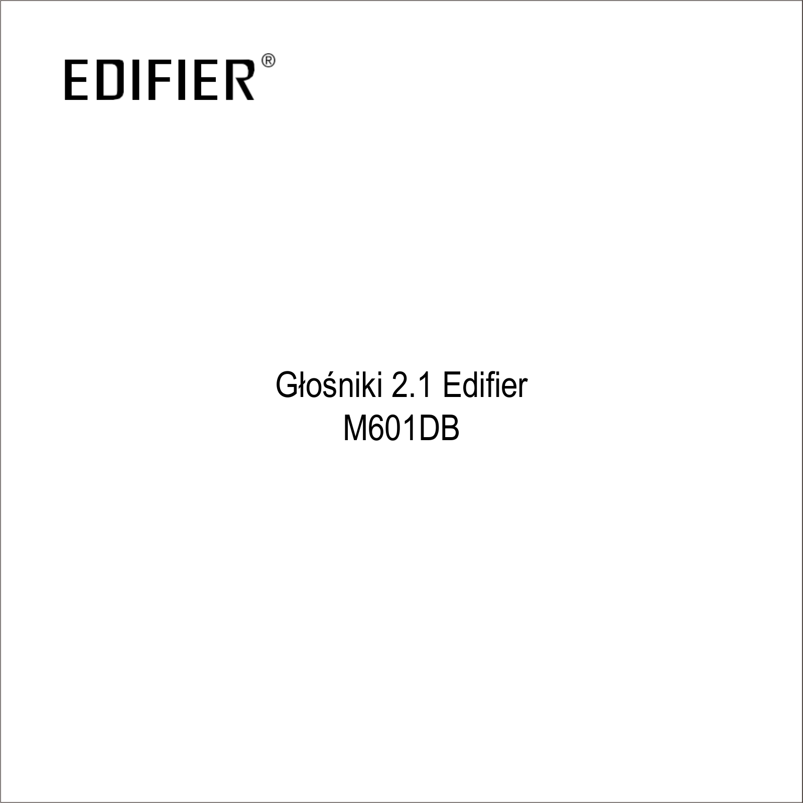 EDIFIER M601DB User guide - ManualMachine.com