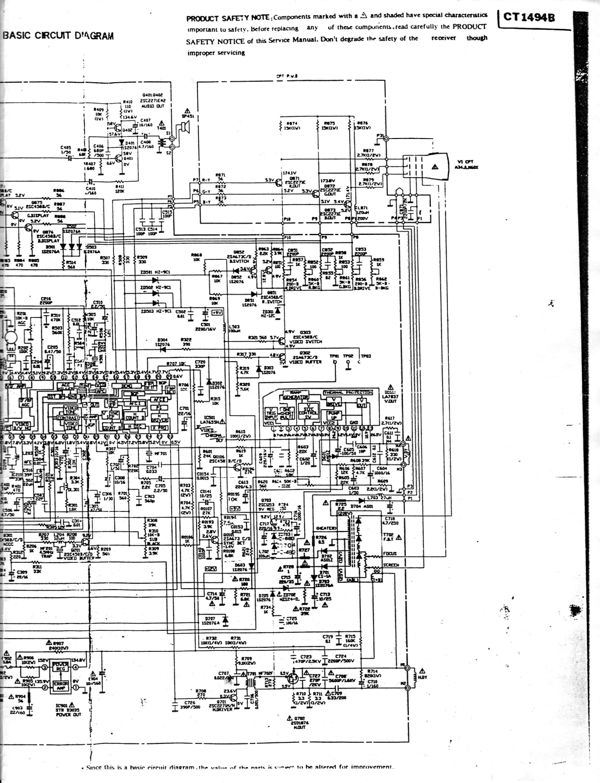 HITACHI CT1494B Diagram