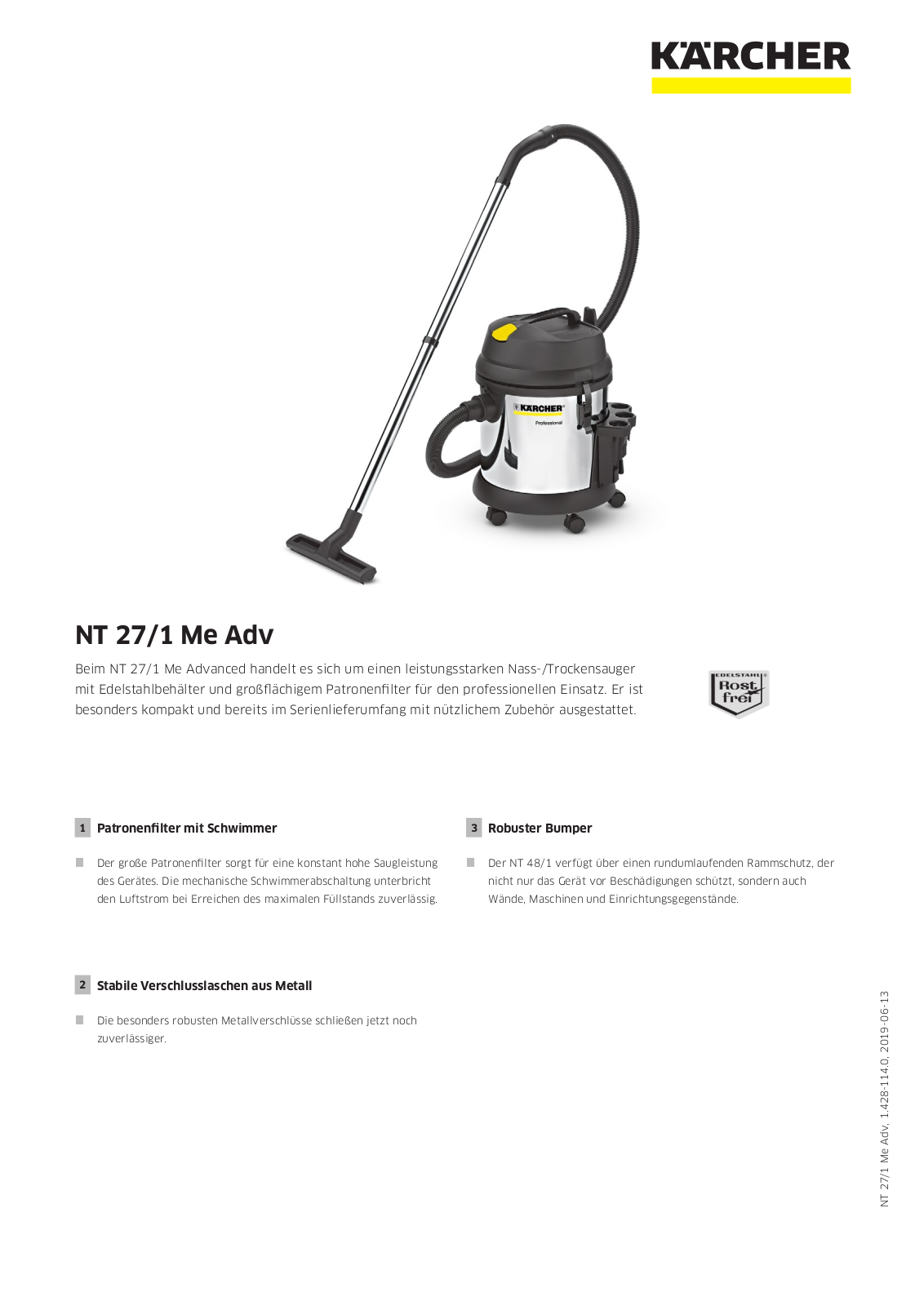 Kärcher NT 27-1 Me Adv User Manual