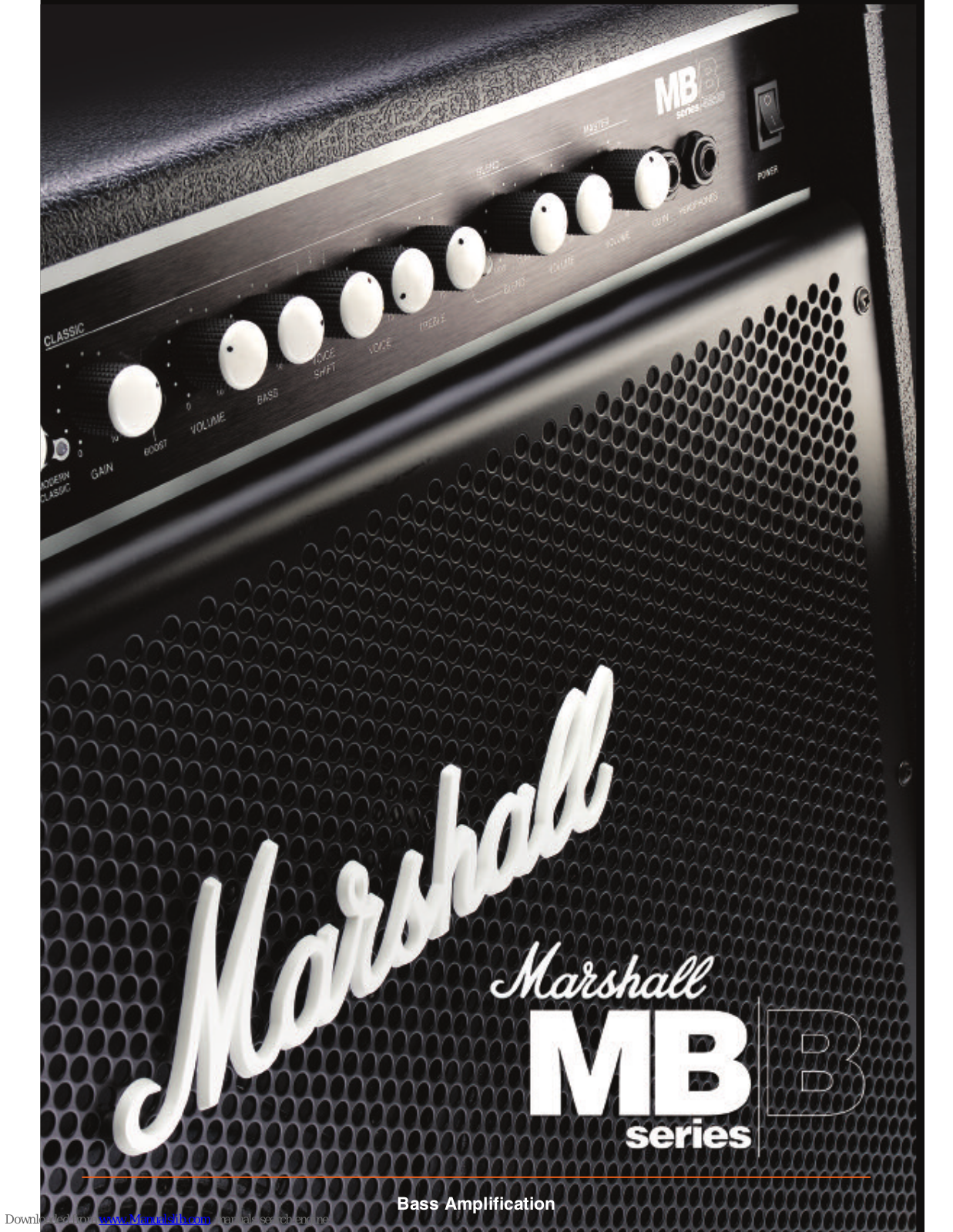 Marshall Amplification MB450H, MB15, MB30, MB60, MB150 User Manual