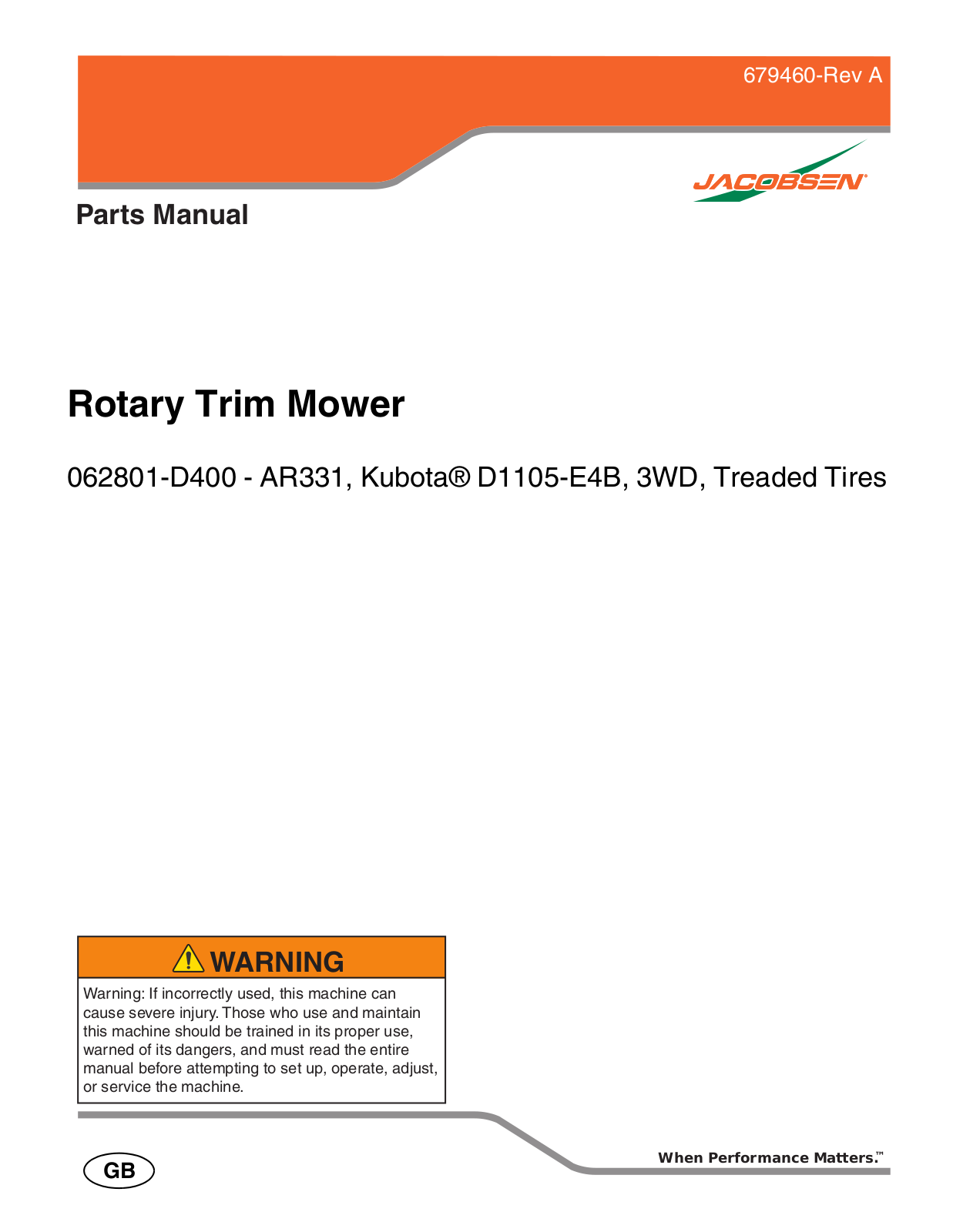 Jacobsen AR331 Safety, Operation & Maintenance Manual - ManualMachine.com