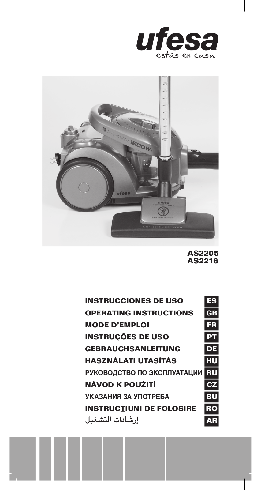 Ufesa AS2205, AS2216 User Manual