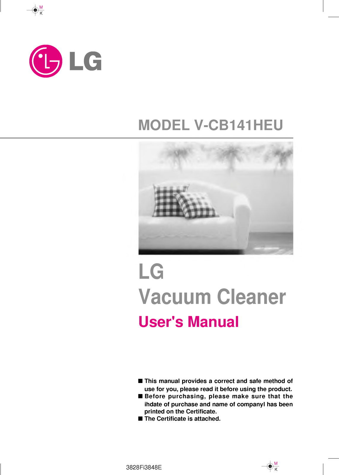 LG V-CB141HEU User Manual