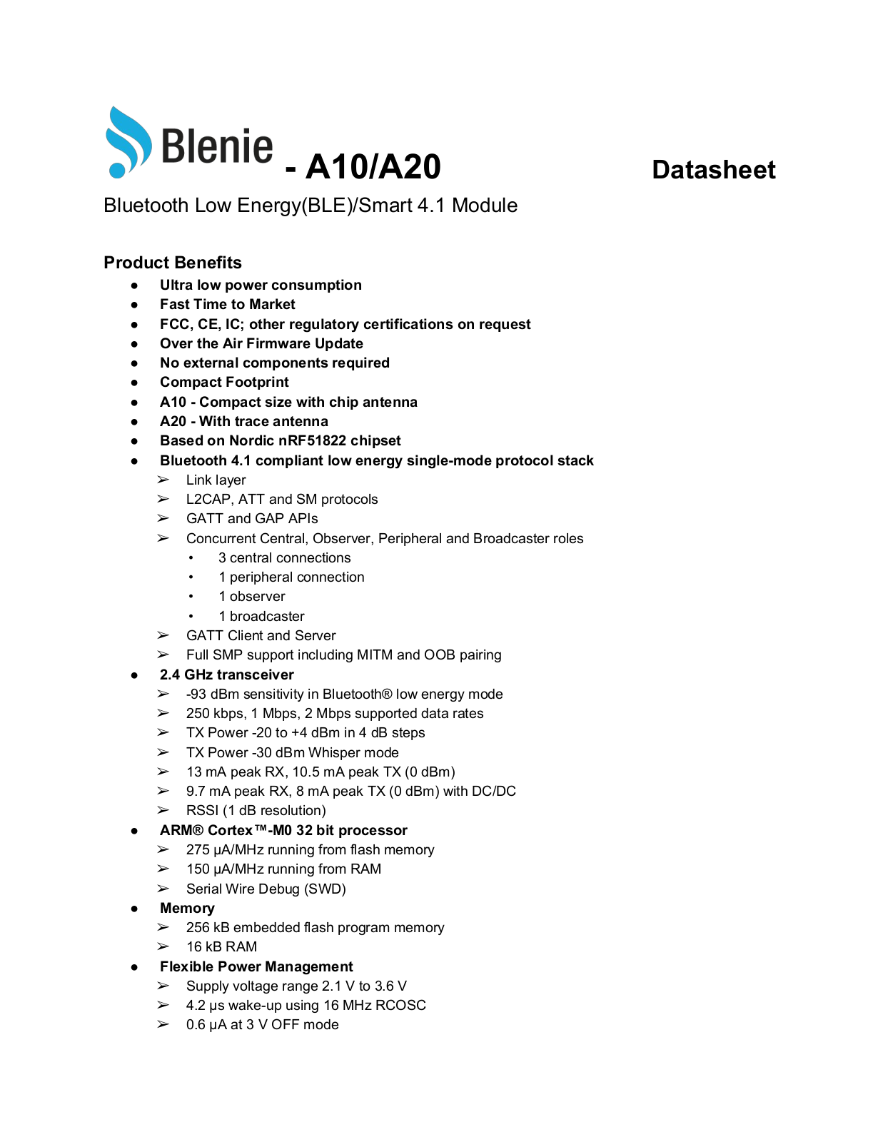 Vensi BLENIE User Manual