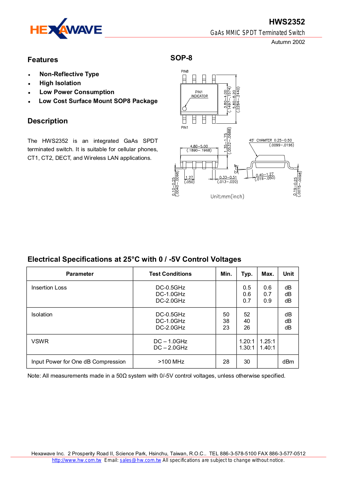 HWTW HWS2352 Datasheet