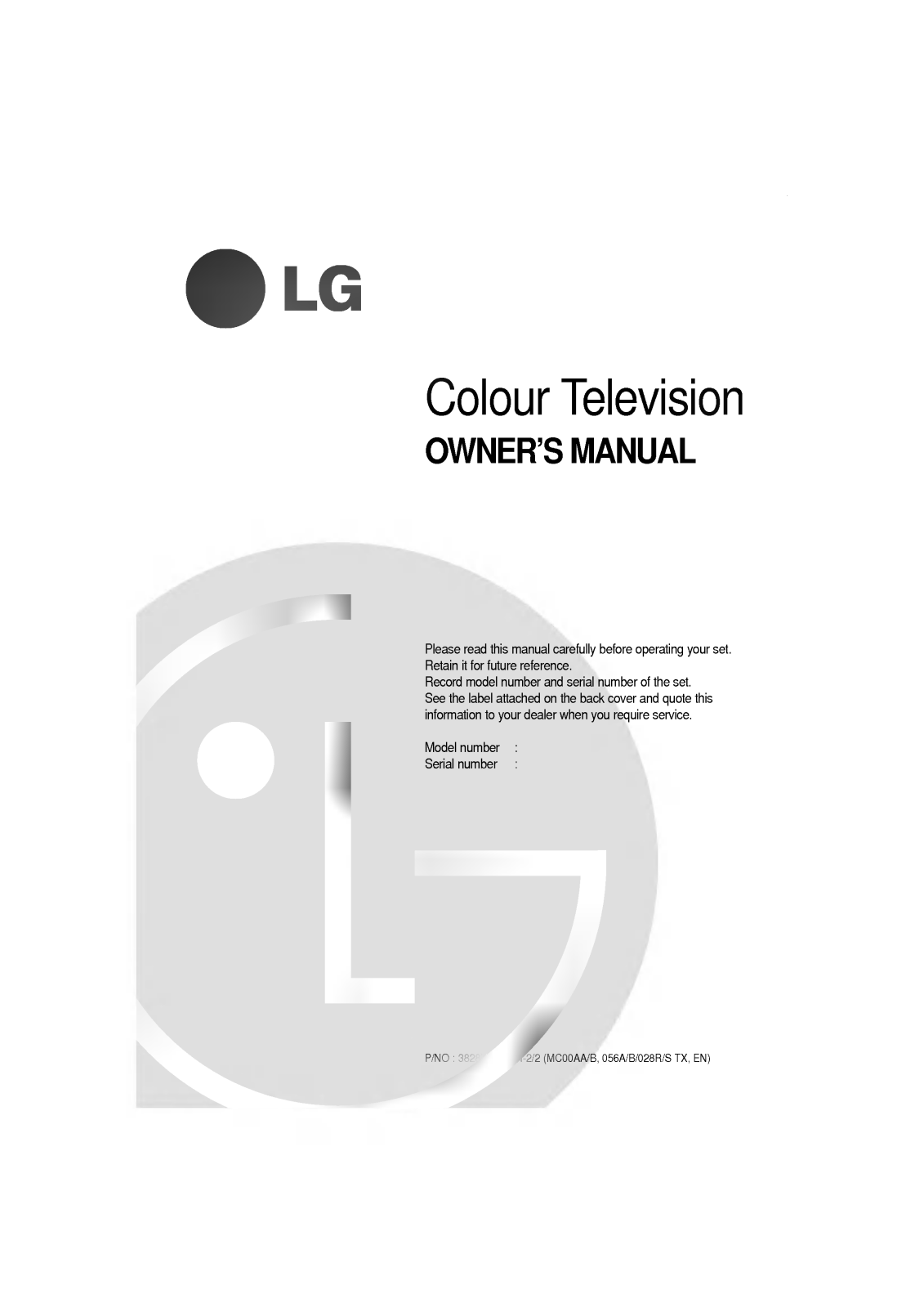 LG CT-15Q92S Owner’s Manual
