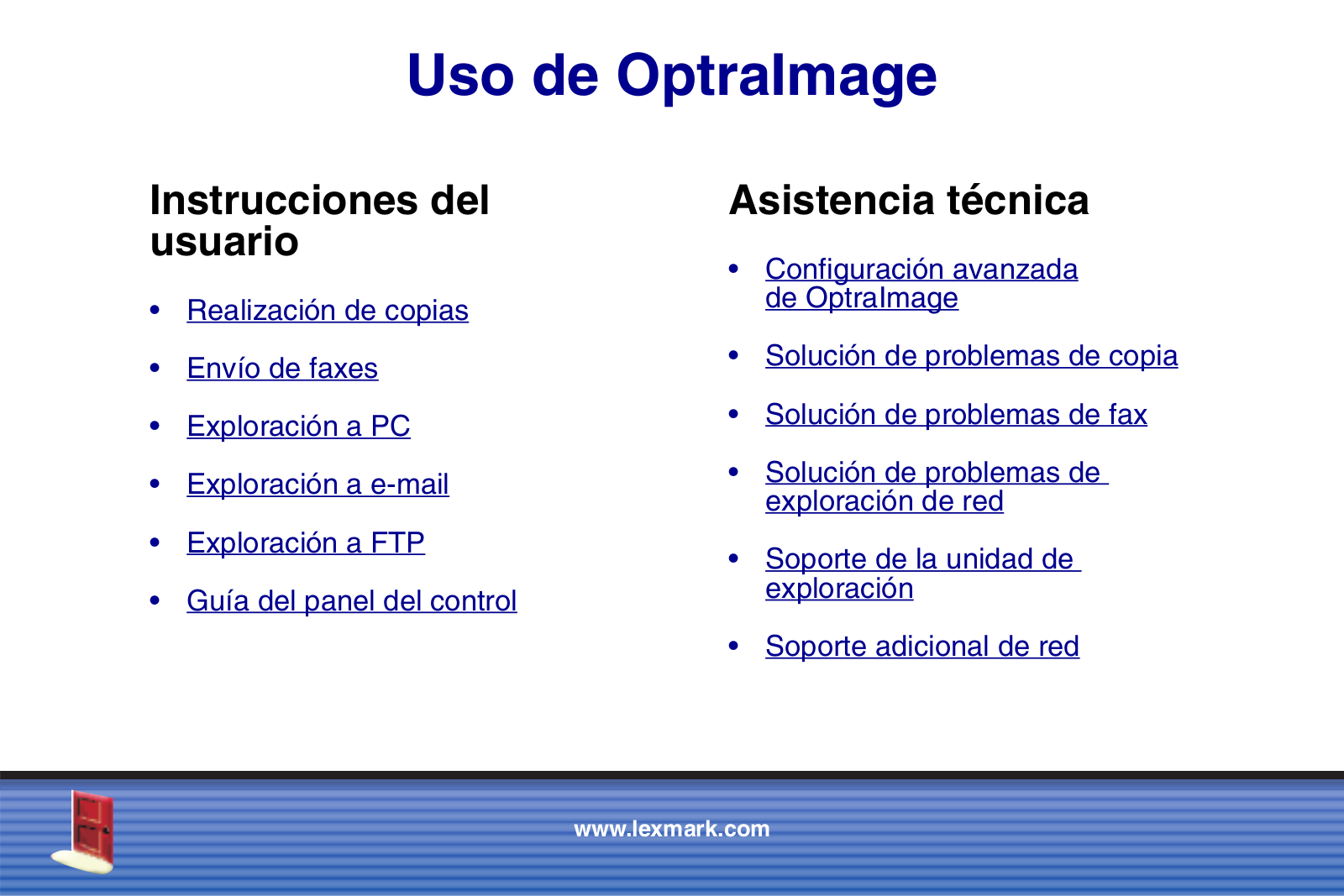 Lexmark OPTRAIMAGE 443, OPTRAIMAGE 242, OPTRAIMAGE  232, OPTRAIMAGE 433 Quick reference guide