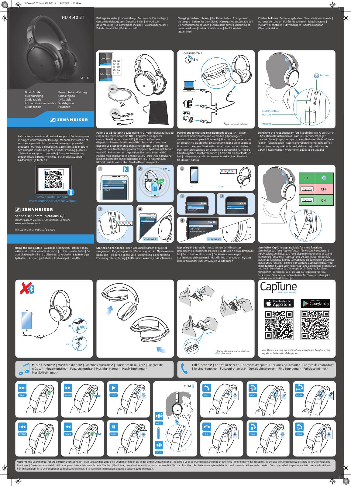 Sennheiser Electronic SCBT6 Users manual