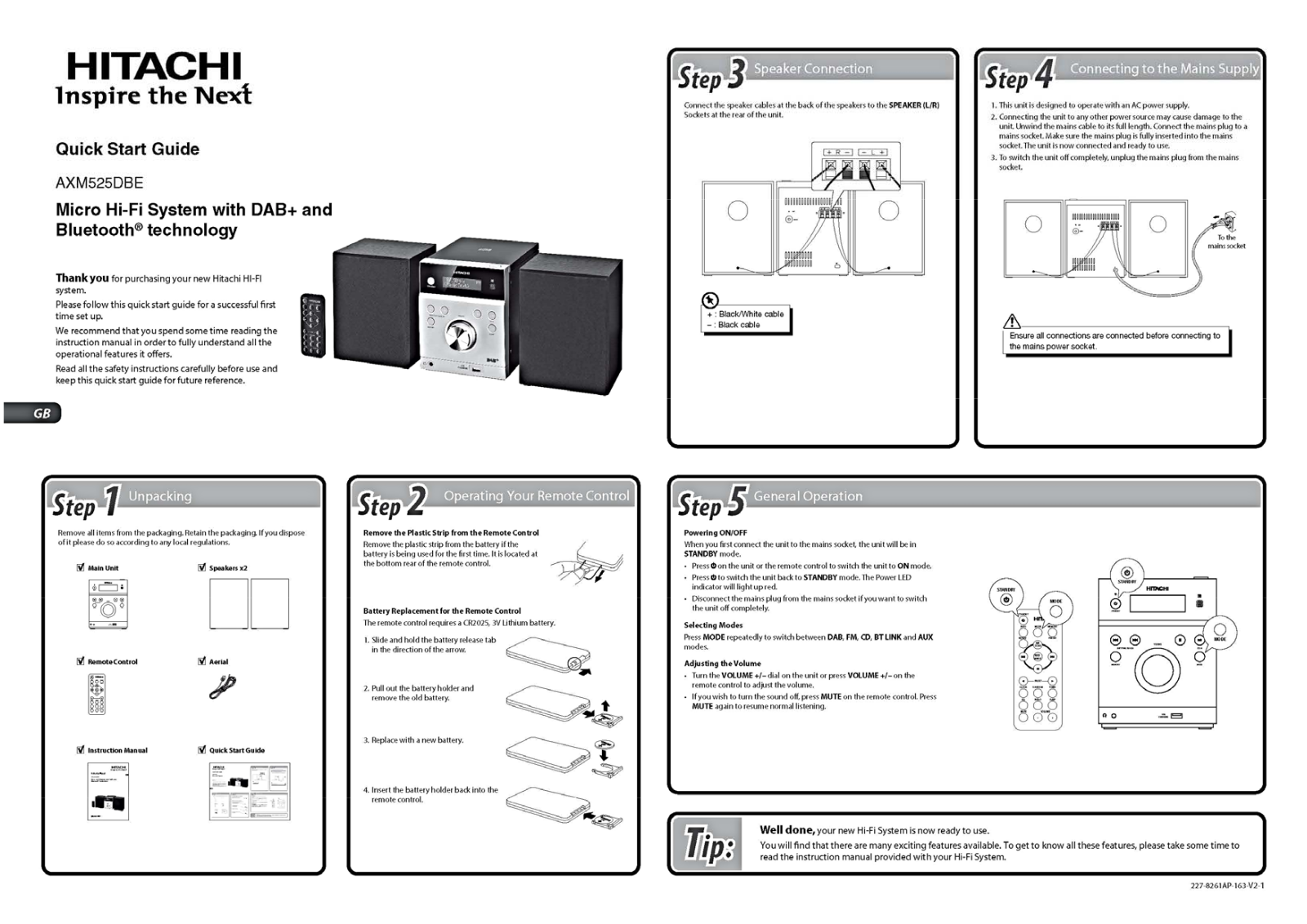 Hitachi AX-M525-DBE Owners Manual