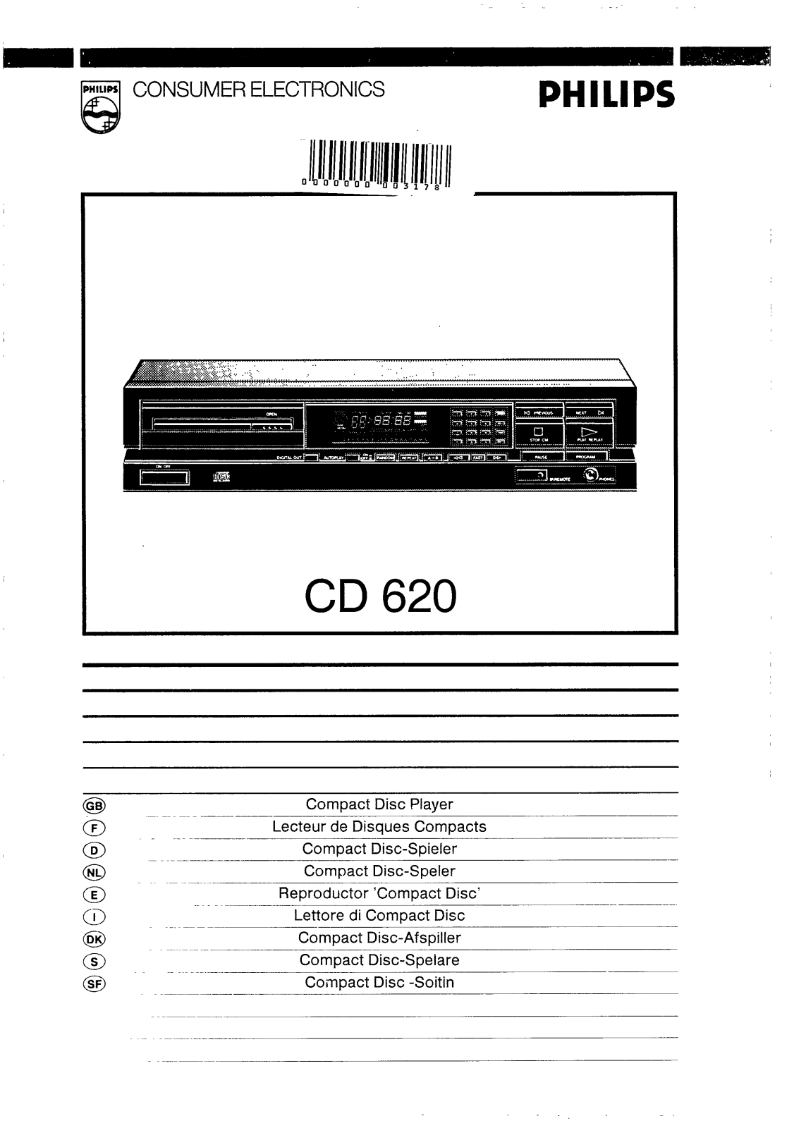 Philips CD620 User Manual