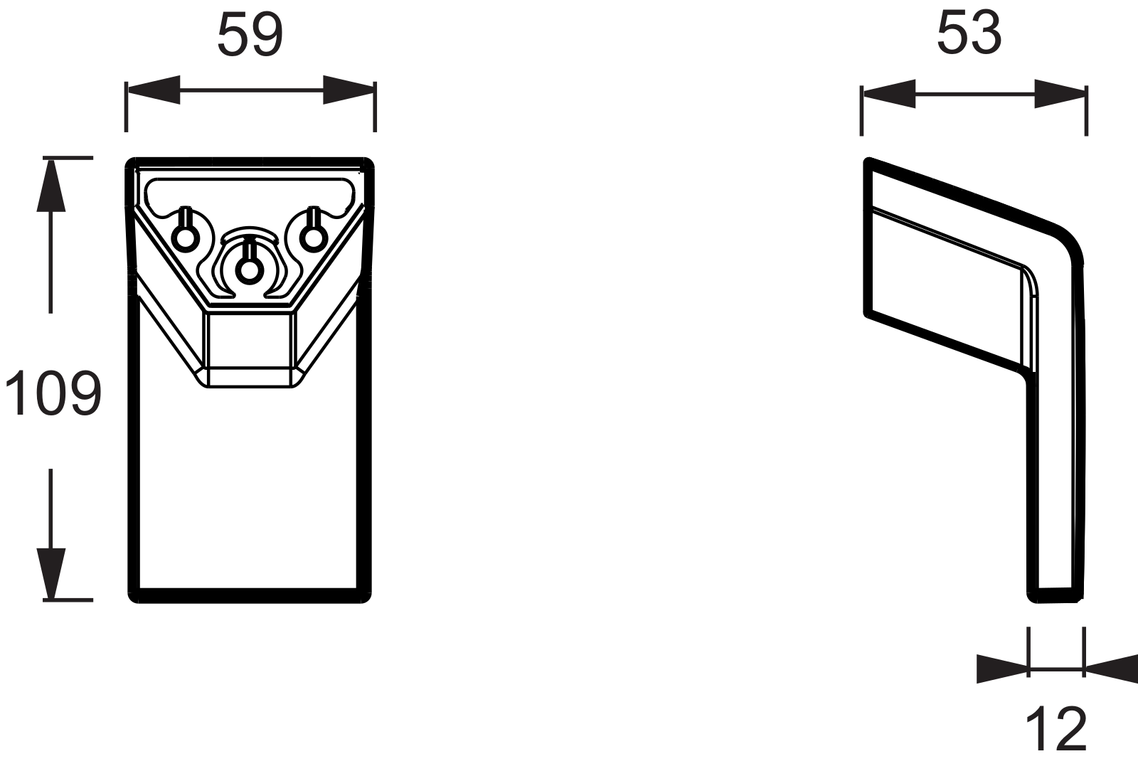 Jacob Delafon ODEON RIVE GAUCHE E6D155-CP Dimensions