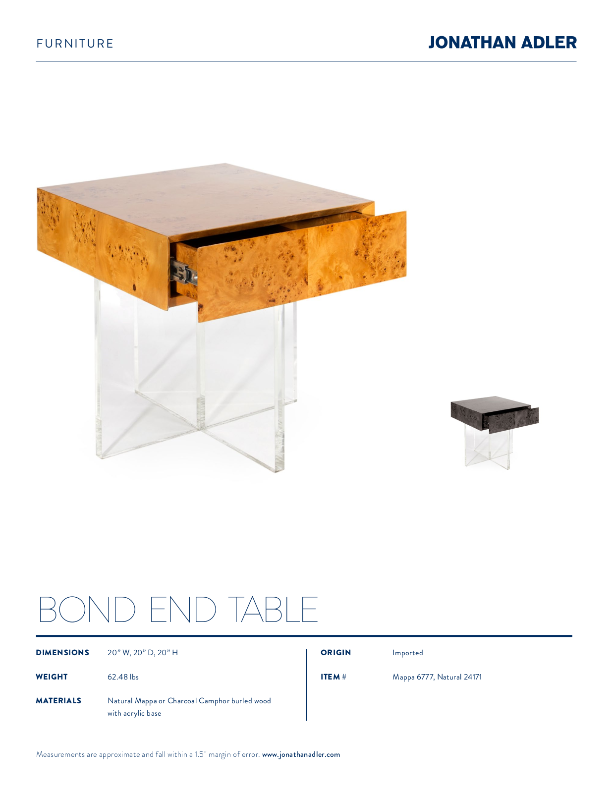 Jonathan Adler XJA1039 Specifications - ManualMachine.com
