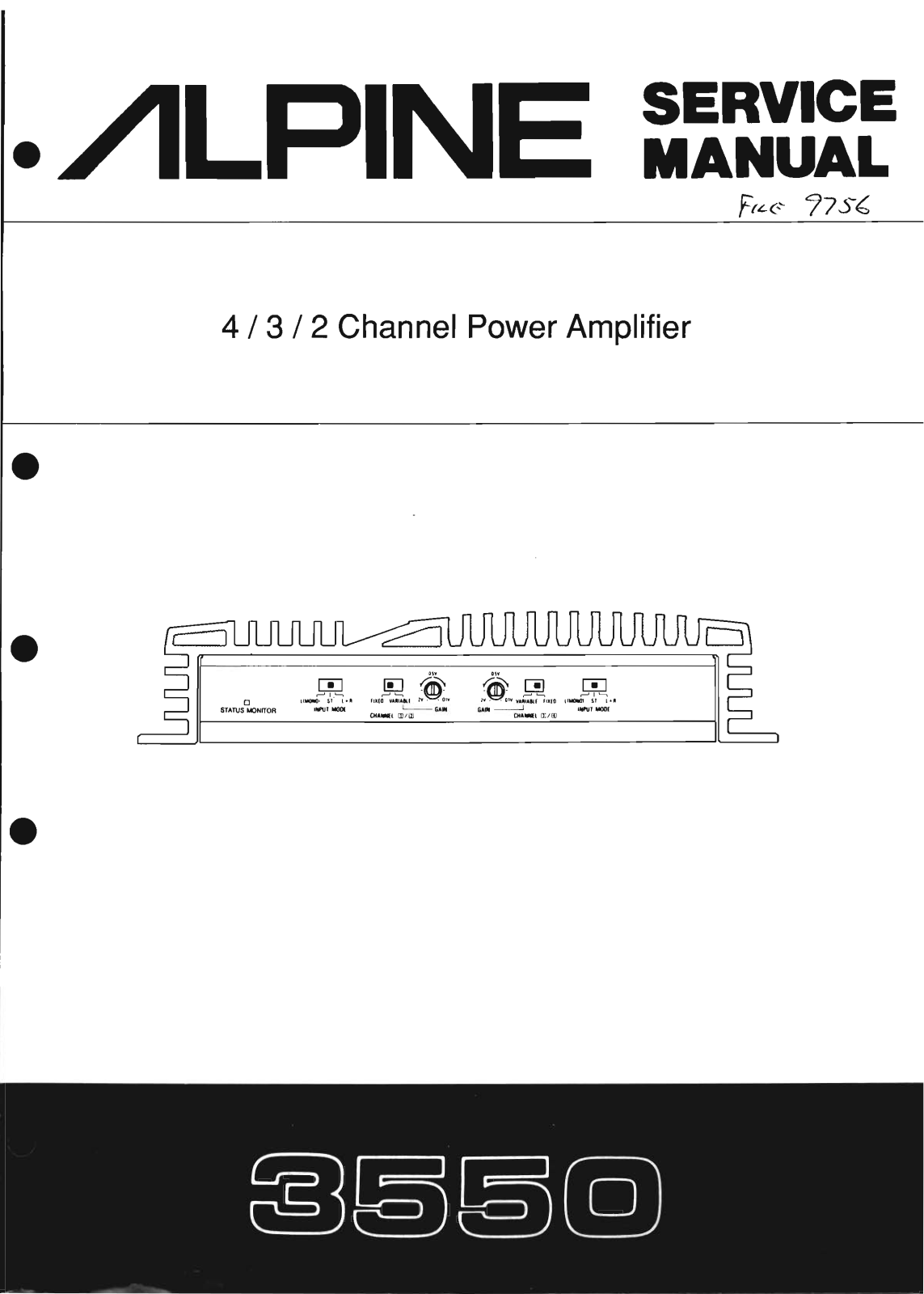 Alpine 3550 Service manual