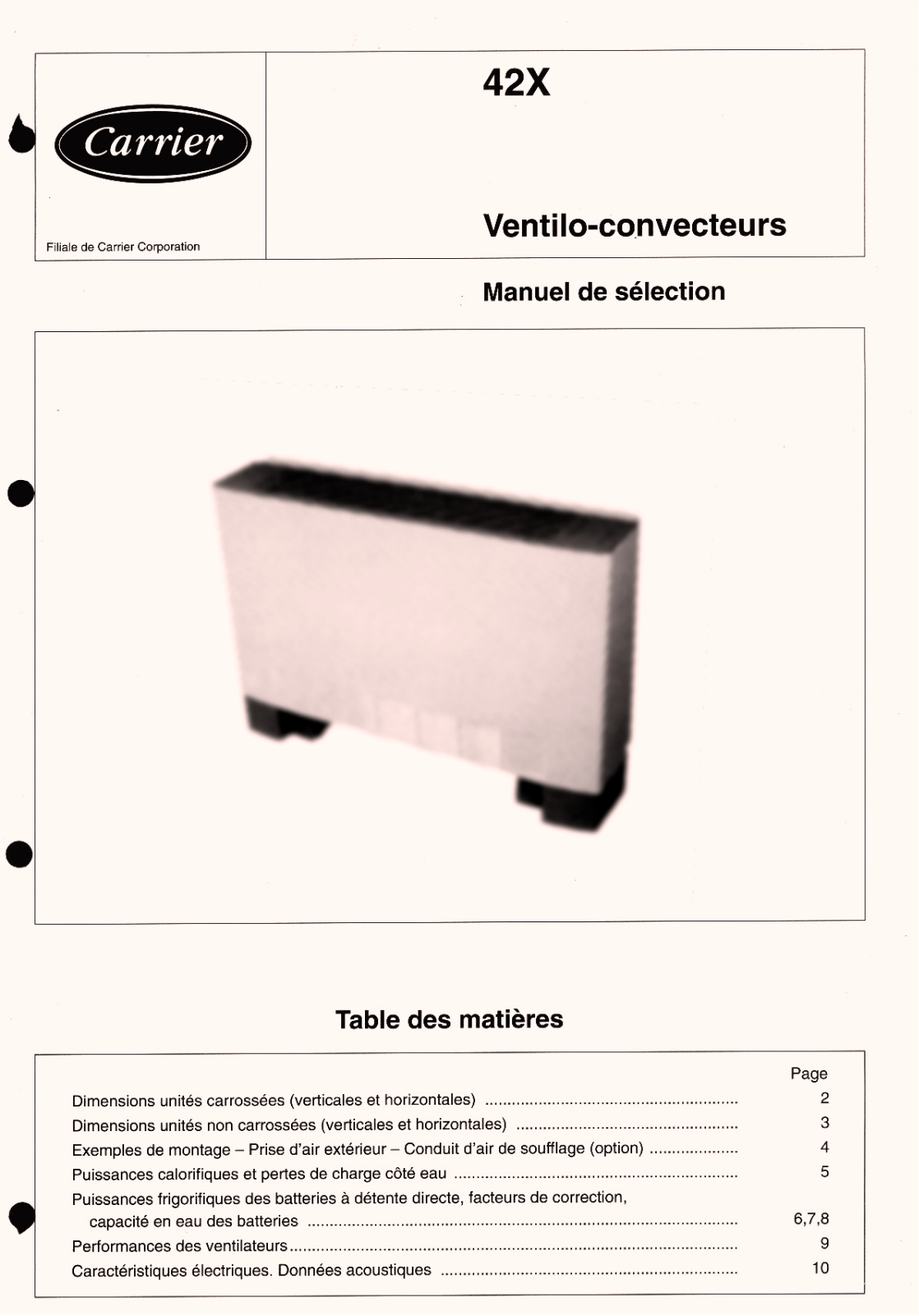 Carrier 42XIOM User Manual