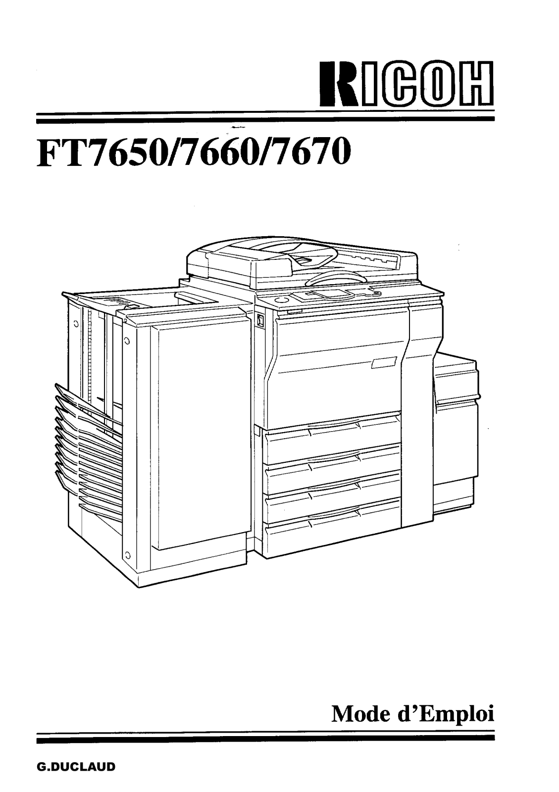 Ricoh FT 7670, FT 7650, FT 7660 User Manual