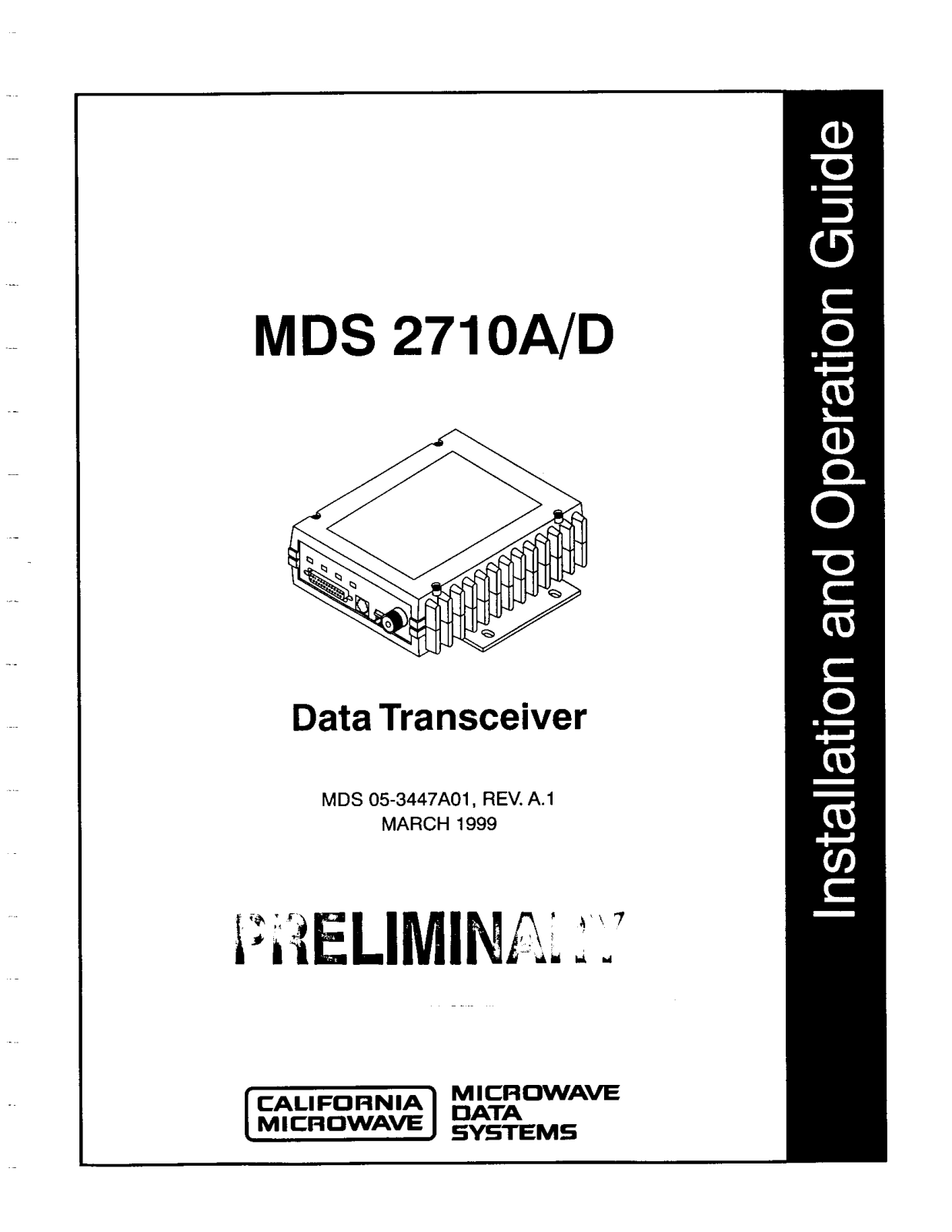 GE MDS DS2710D Users Manual