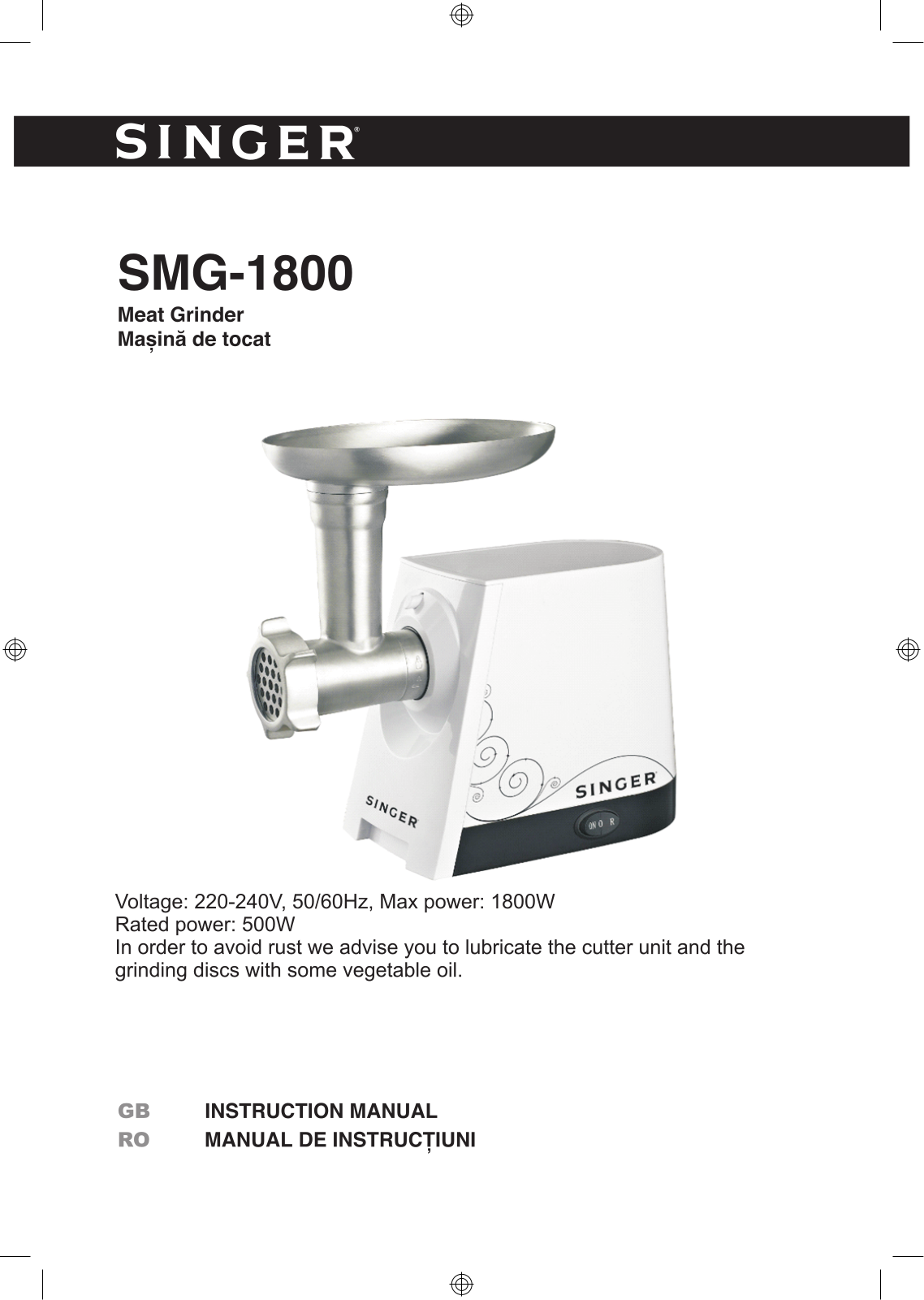 Singer SMG-1800 User guide - ManualMachine.com