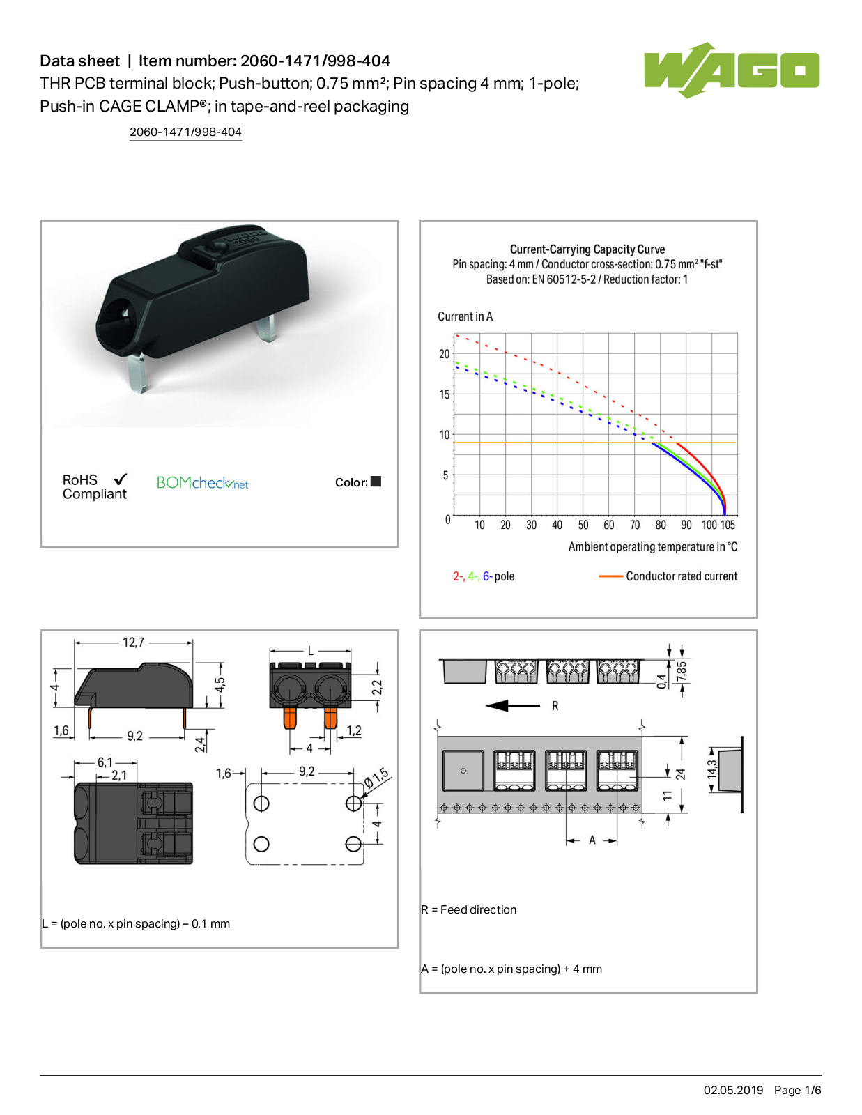 Wago 2060-1471/998-404 Data Sheet