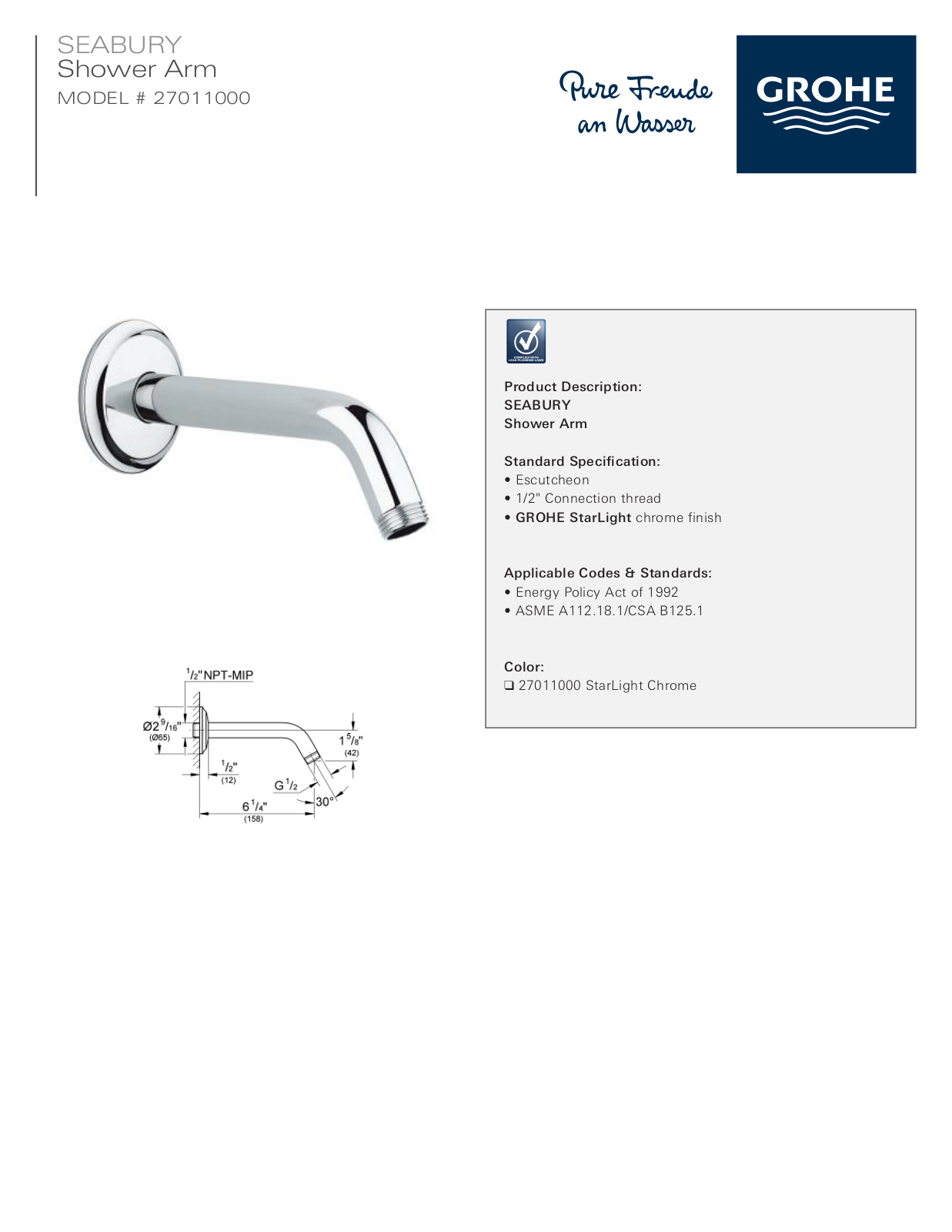 GROHE GRH1221 Specifications - ManualMachine.com
