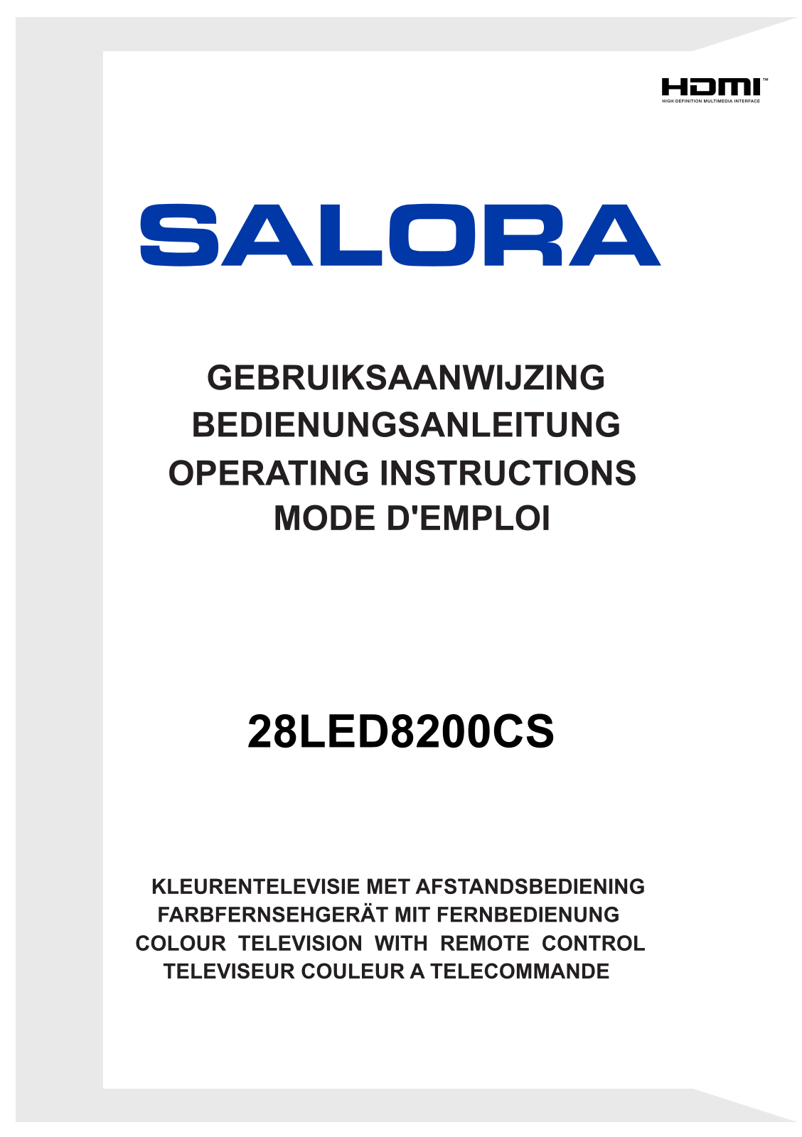 Salora 28LED8200CS User Manual